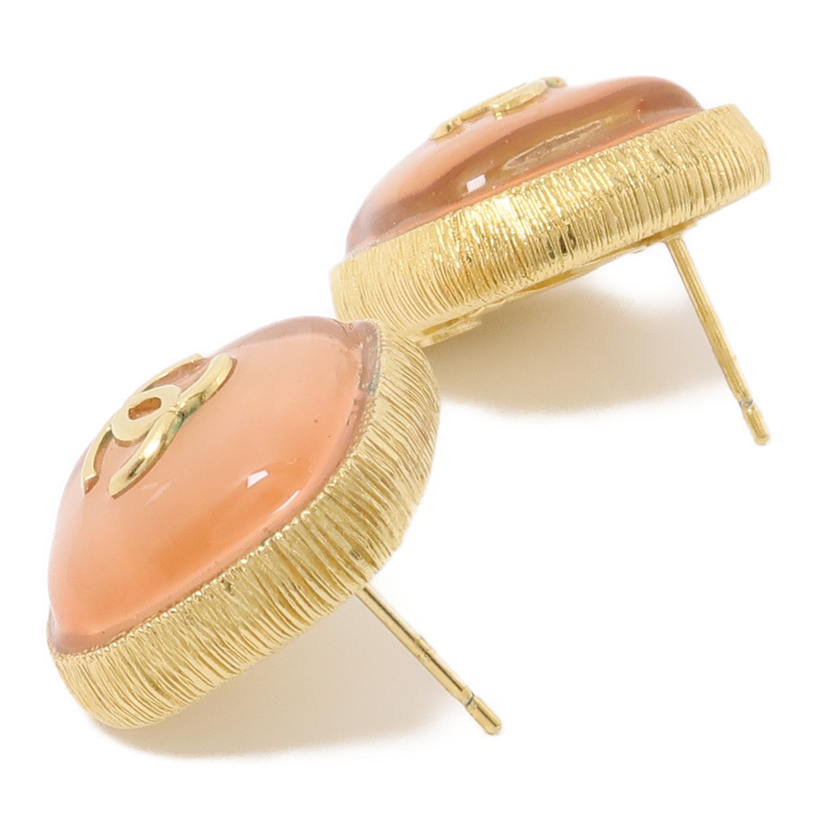 CHANEL PVC Earrings耳環粉紅色/金色
