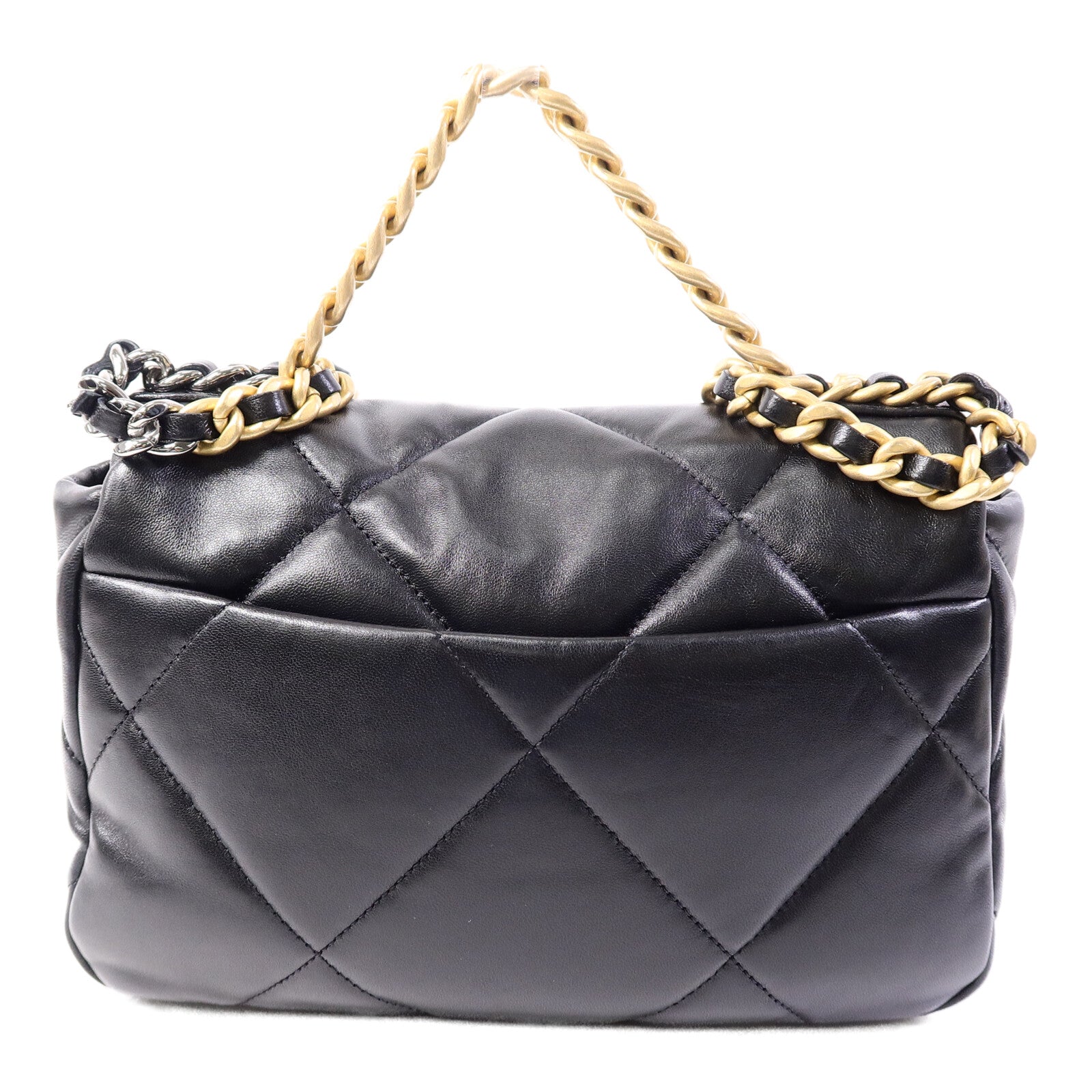 CHANEL 羊皮皮革Chanel 19 Small鏈帶手挽肩背兩用袋