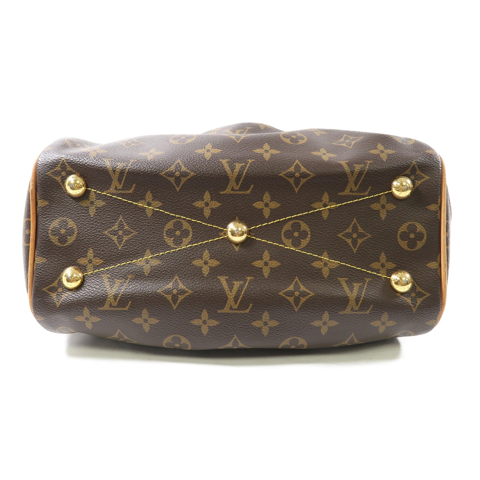 LOUIS VUITTON Monogram Tivoli金扣手挽袋啡色