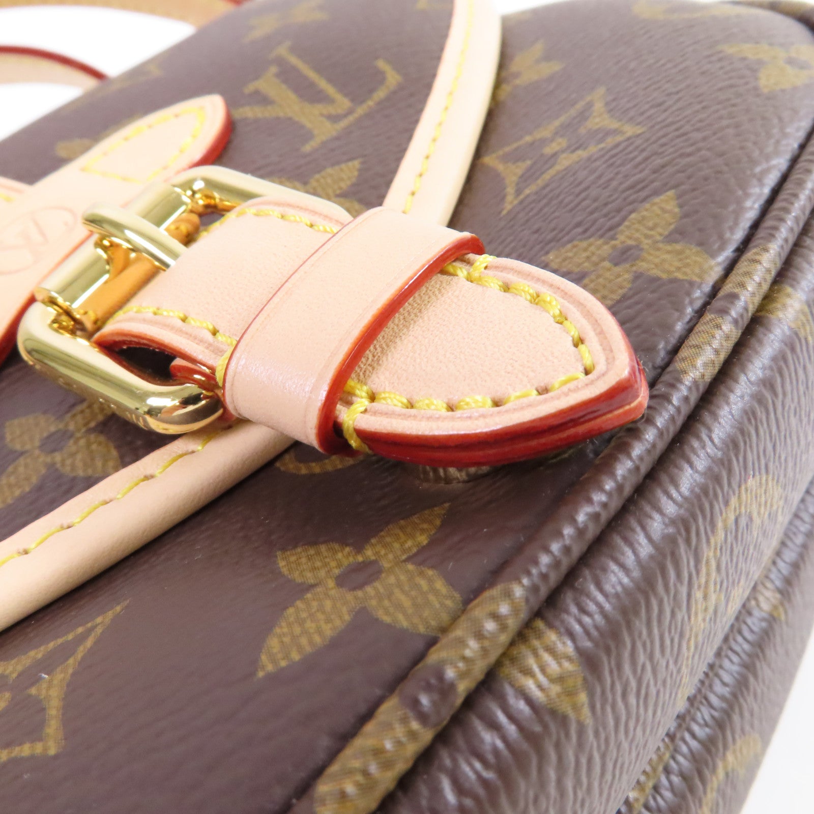 LOUIS VUITTON Monogram Saumur BB 2Way Shoulder Bag金扣手挽肩背兩用袋啡色