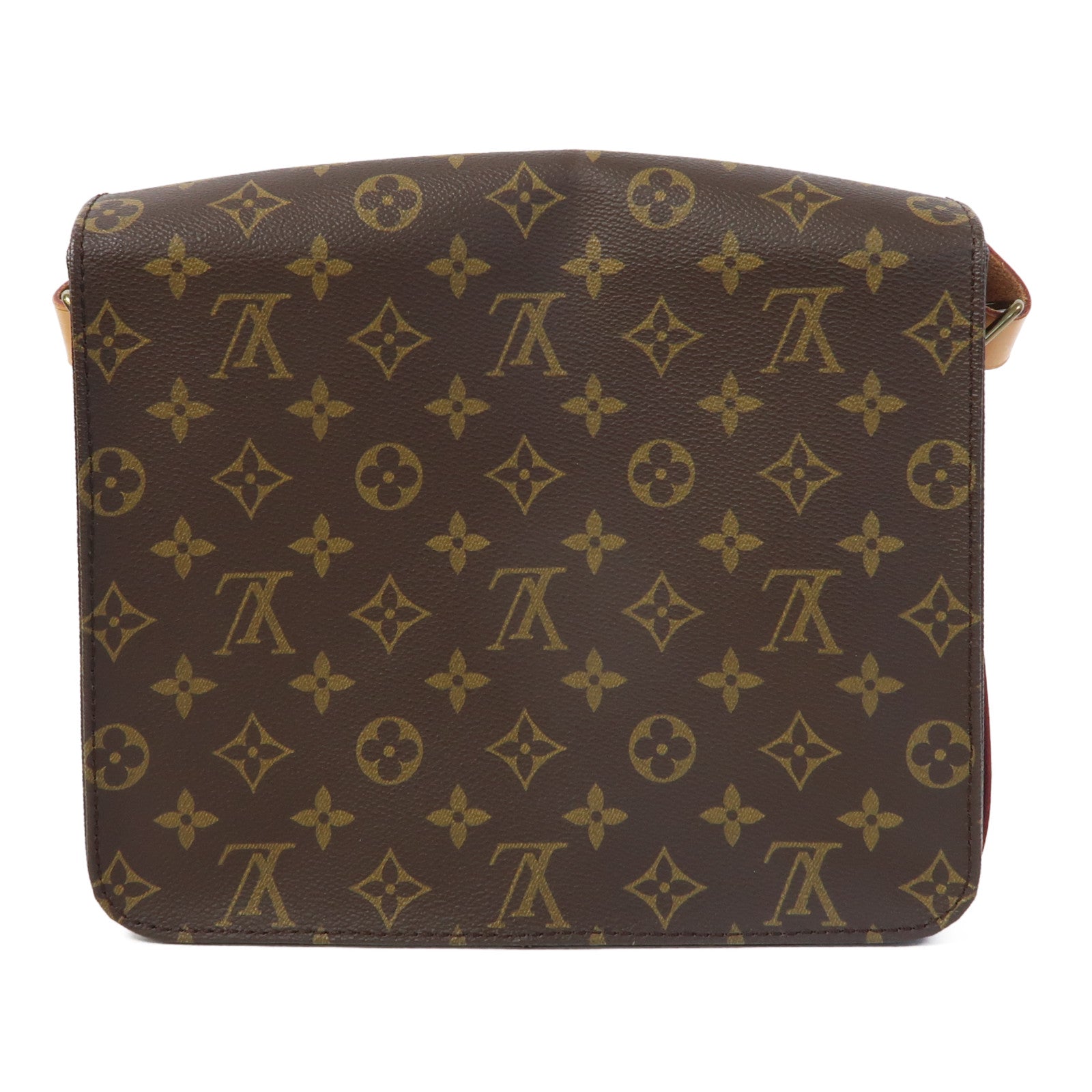 LOUIS VUITTON Monogram Cartouchiere GM金扣肩背袋啡色