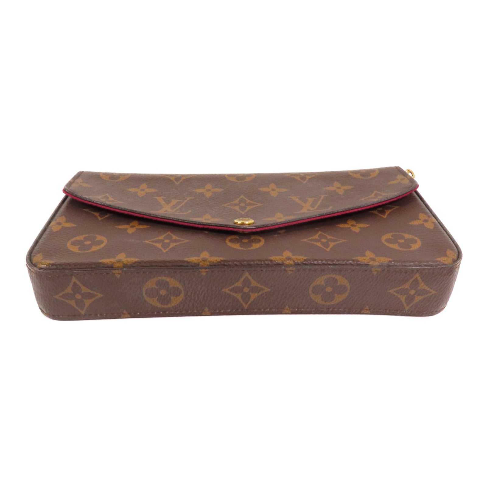 LOUIS VUITTON Monogram Felicie Pochette金扣鏈帶肩背袋