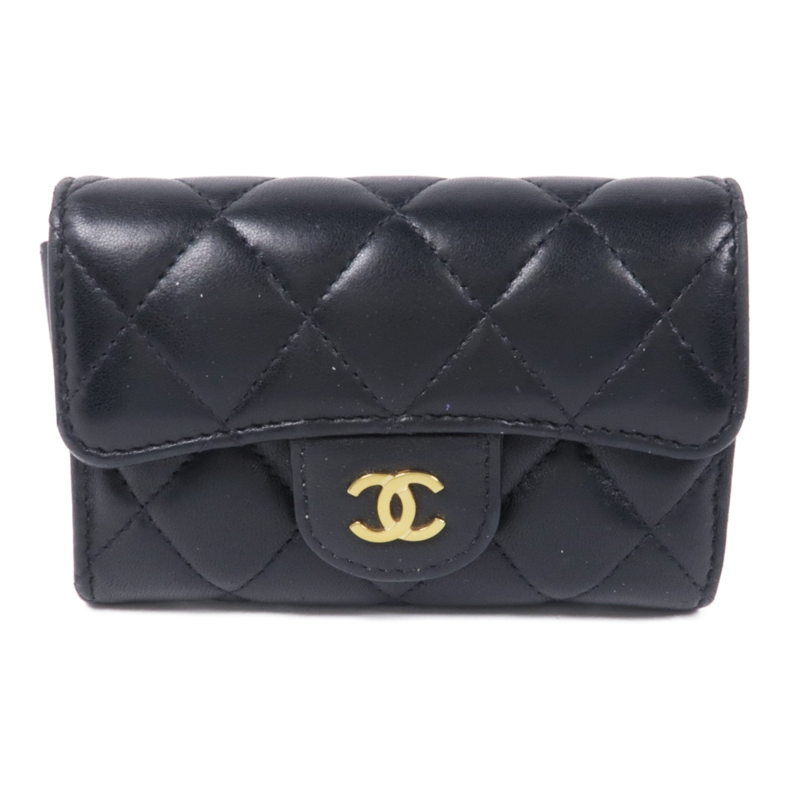 CHANEL 羊皮皮革Card Case金扣卡片套