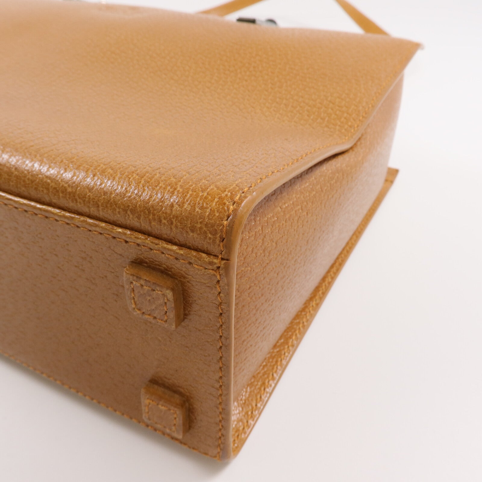 GUCCI 【激減優惠】牛皮皮革Bamboo Handbag/Shoulder Bag銀扣手挽肩背兩用袋