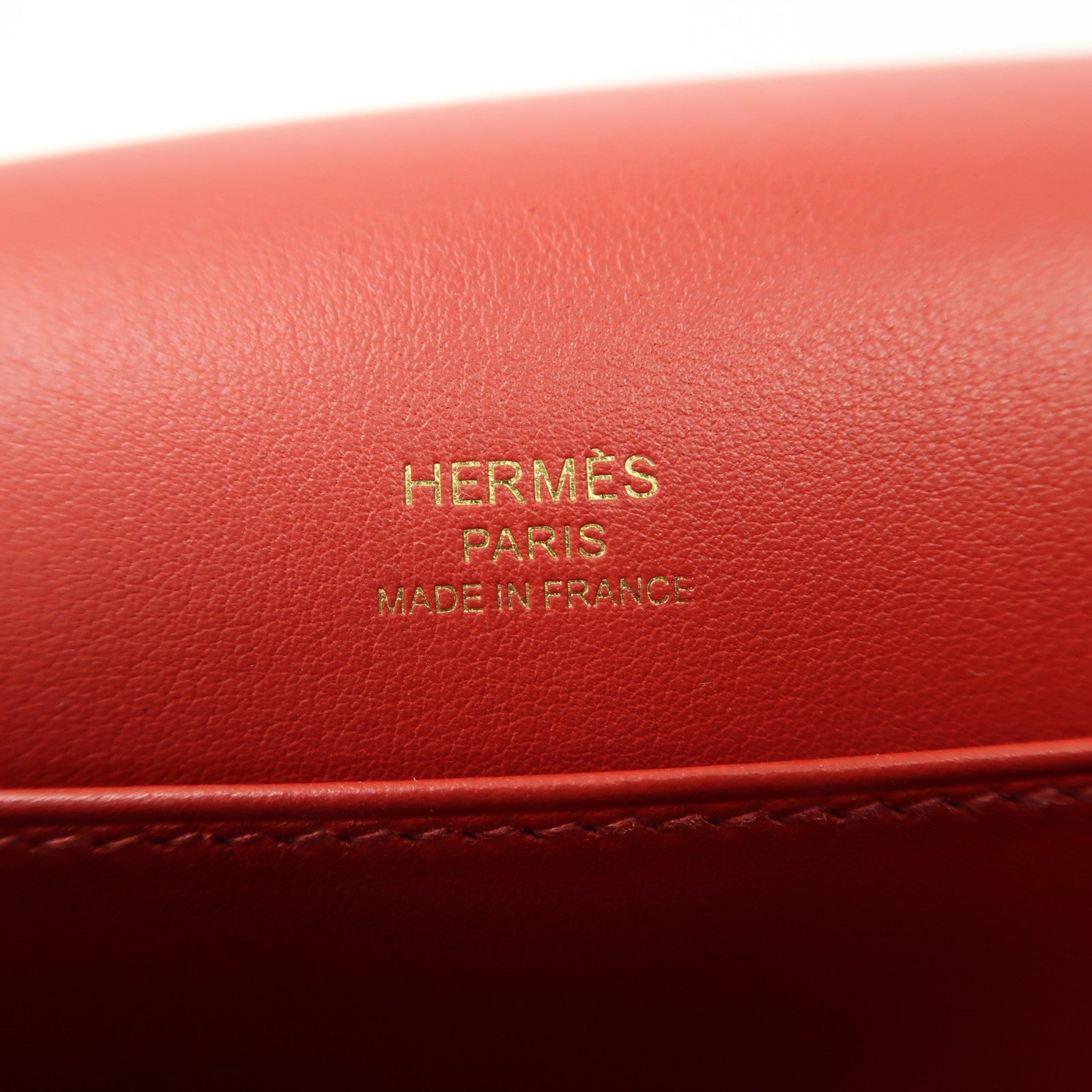 HERMES Swift皮革Roulis Mini金扣肩背袋紅色