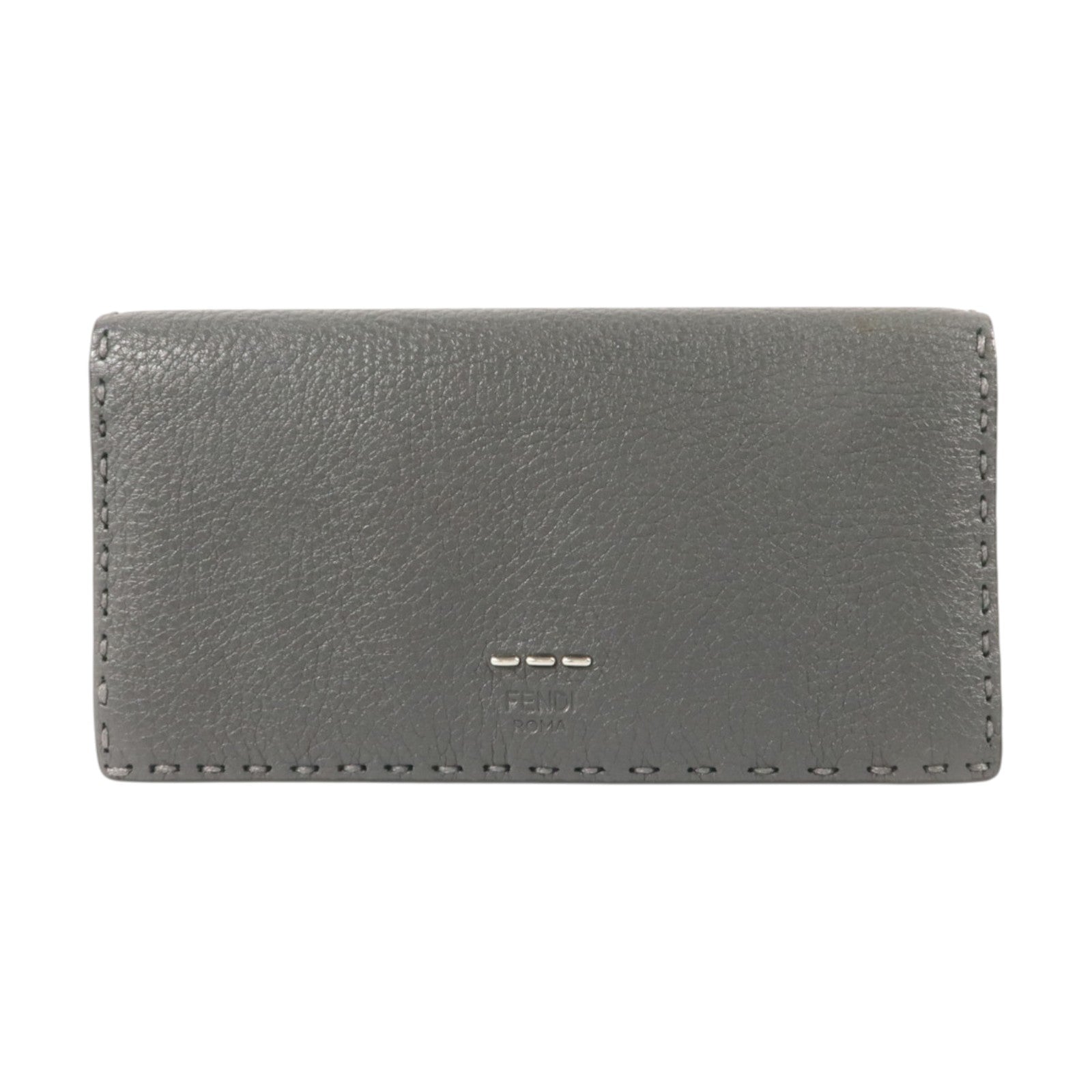 FENDI 牛皮皮革Long Wallet銀扣長錢包