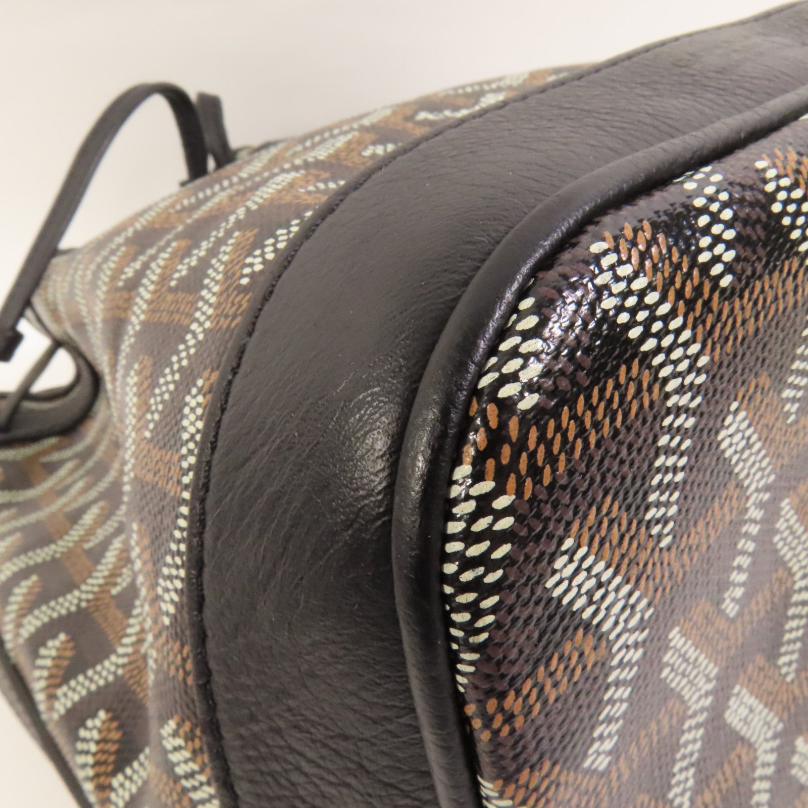 GOYARD 【激減優惠】塗層帆布Petit Flot PM Bucket Bag銀扣肩背袋