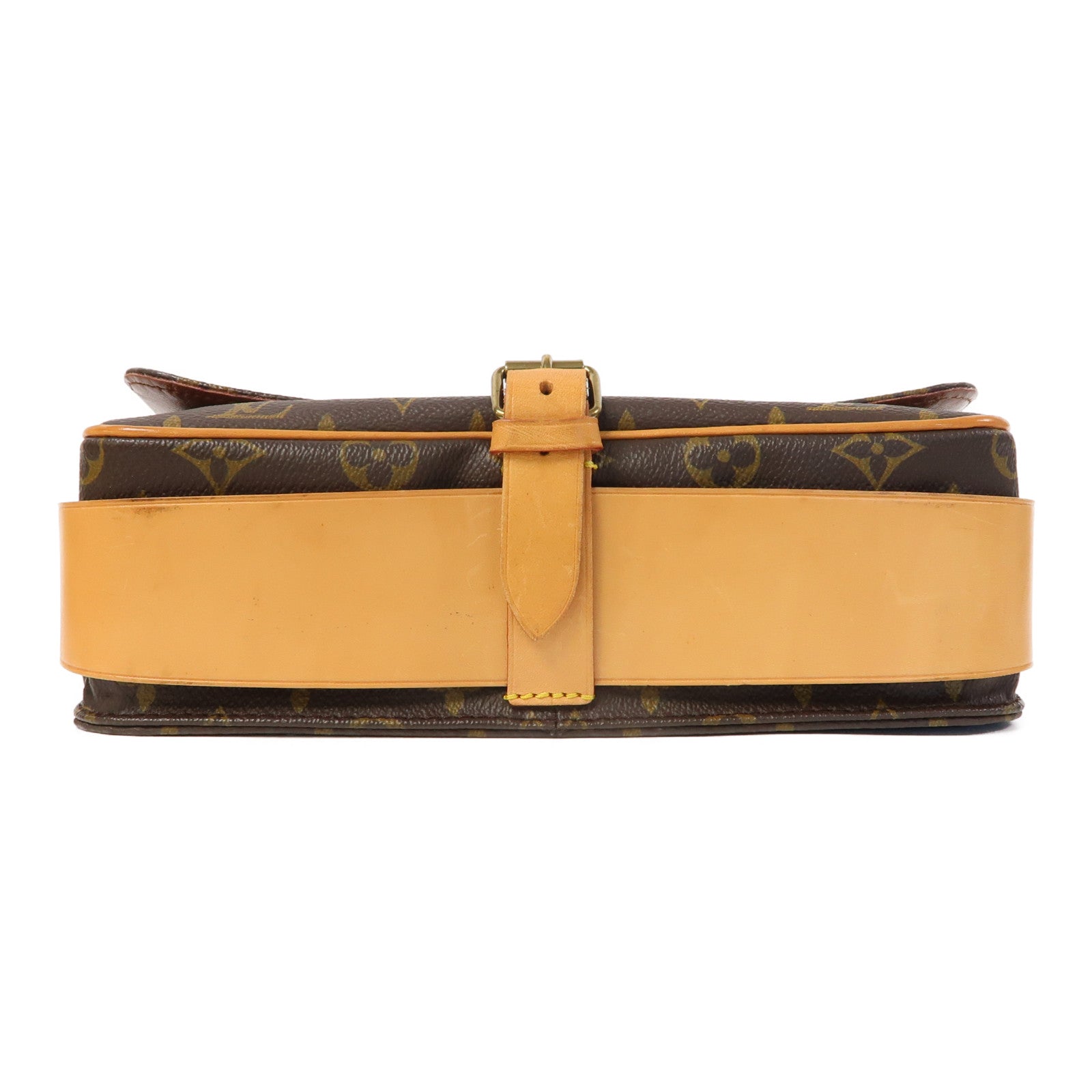 LOUIS VUITTON Monogram Cartouchiere GM金扣肩背袋啡色