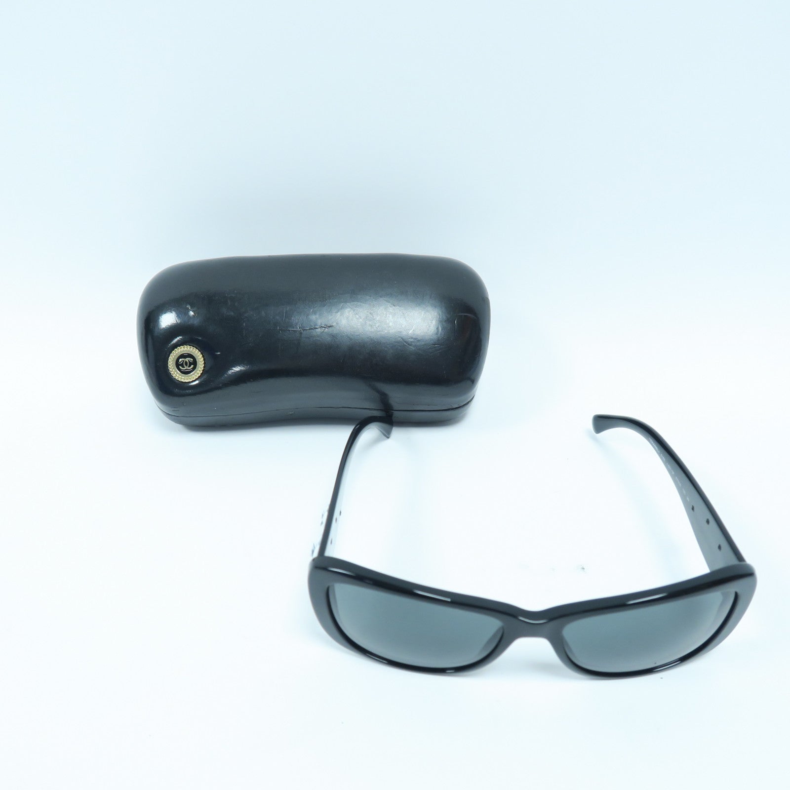 CHANEL 【激減優惠】PVC Sunglasses太陽眼鏡黑色/白色