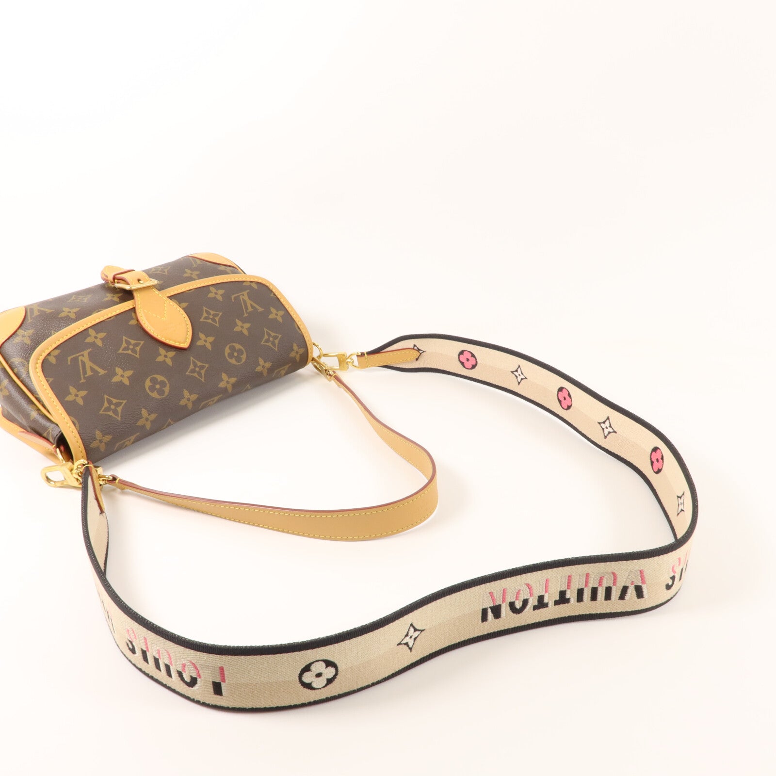 LOUIS VUITTON Monogram Diane金扣手挽肩背兩用袋
