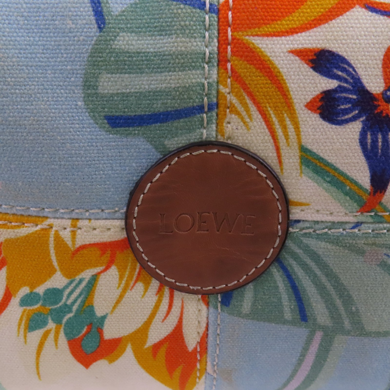 LOEWE 帆布Paulas Ibiza Mermaid Medium Cushion Tote肩背袋