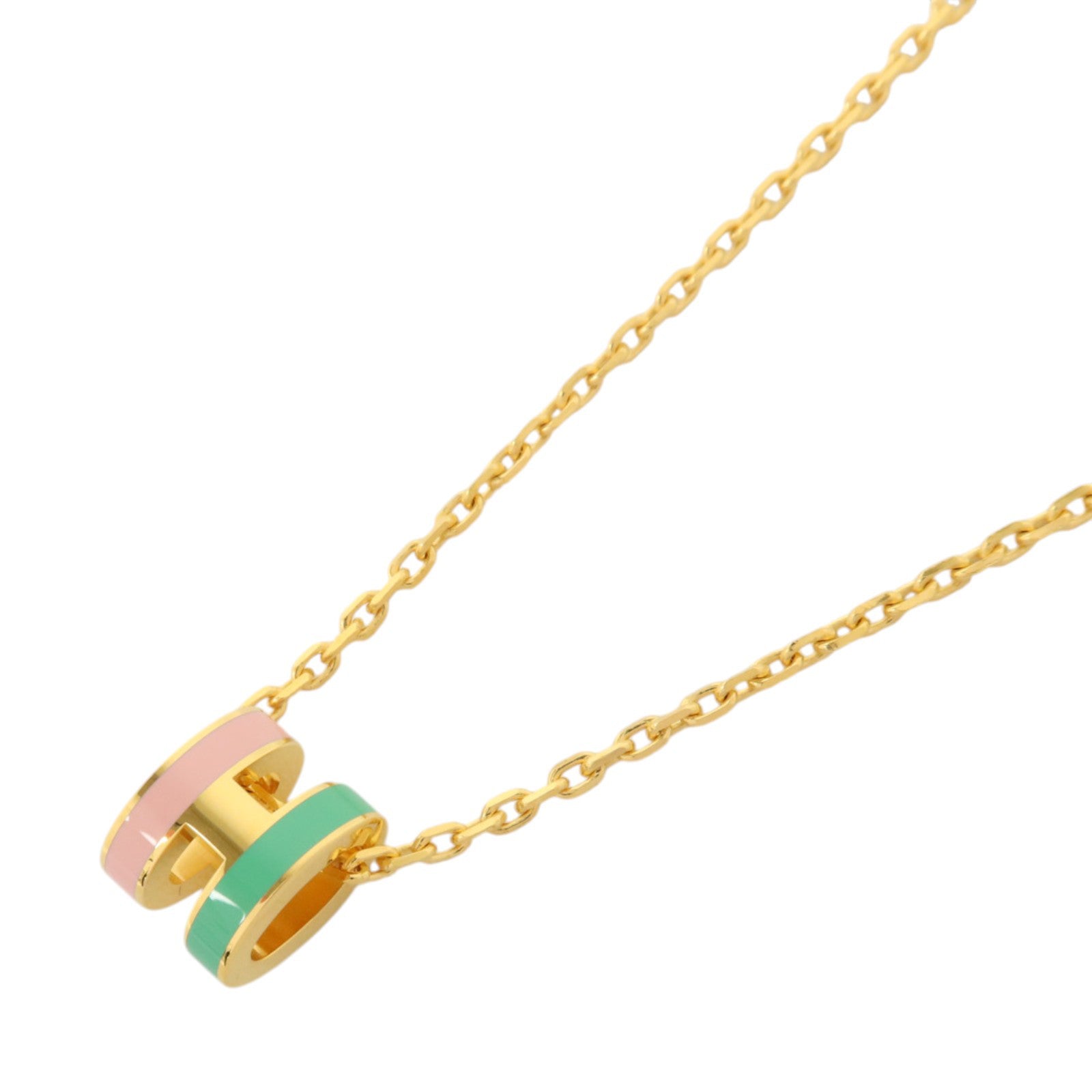 HERMES 金屬/琺瑯Mini Pop H Necklace項鏈