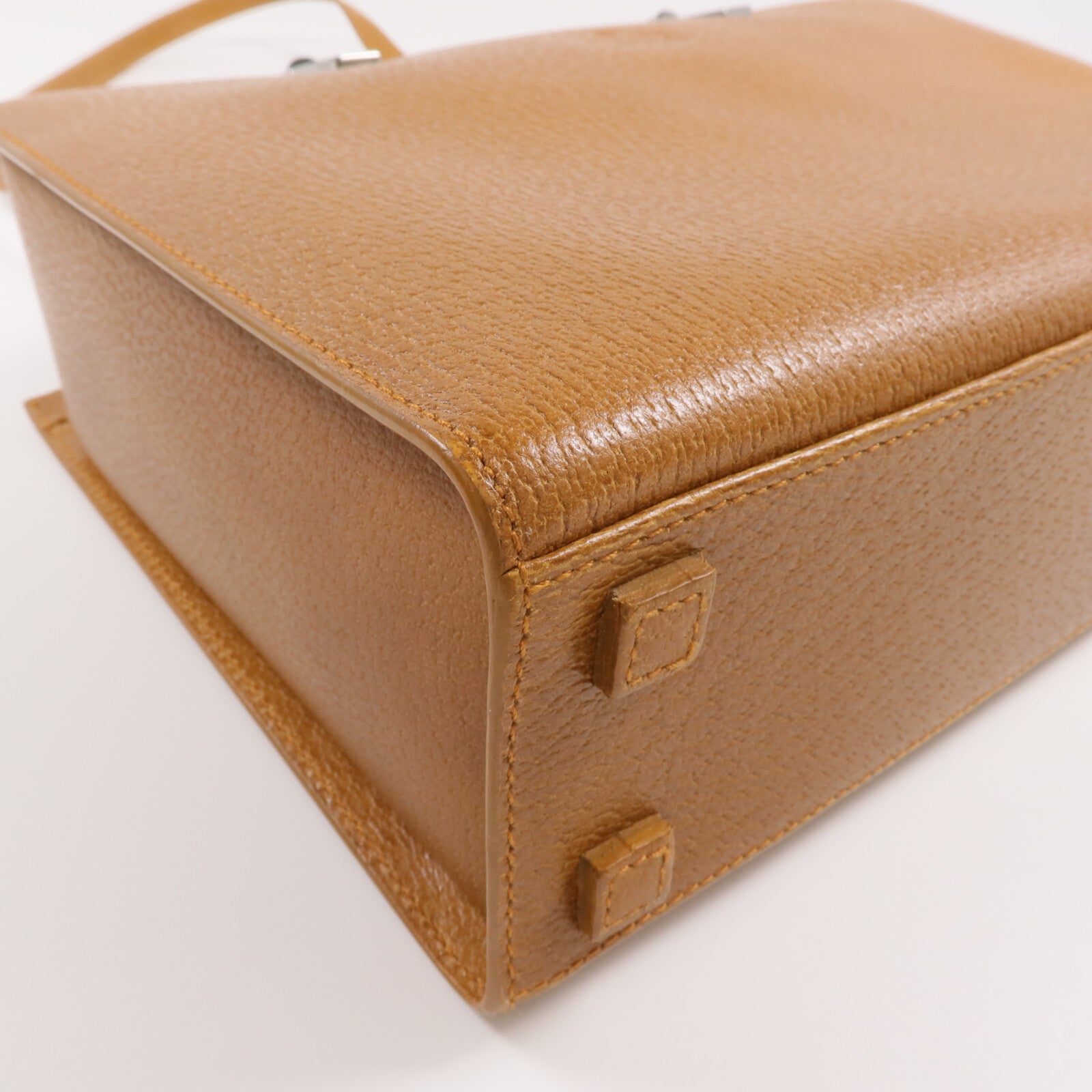GUCCI 【激減優惠】牛皮皮革Bamboo Handbag/Shoulder Bag銀扣手挽肩背兩用袋