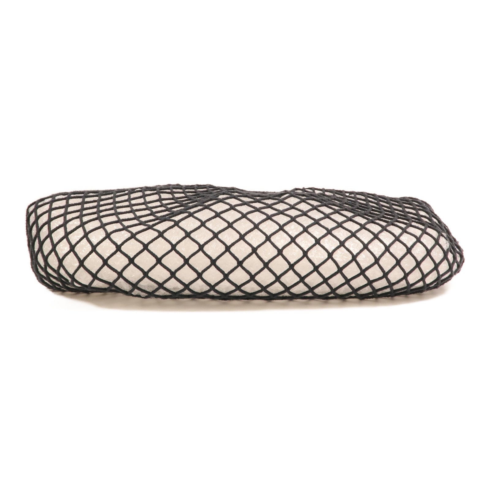 Longchamp 棉質/皮革Mesh Bag L金扣手挽肩背兩用袋