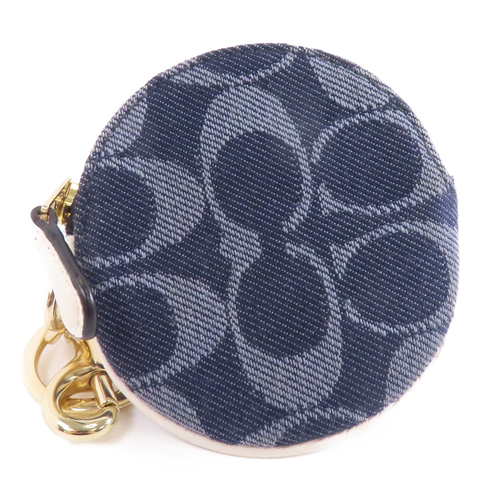 COACH 帆布Coin Case金扣零錢包深藍色