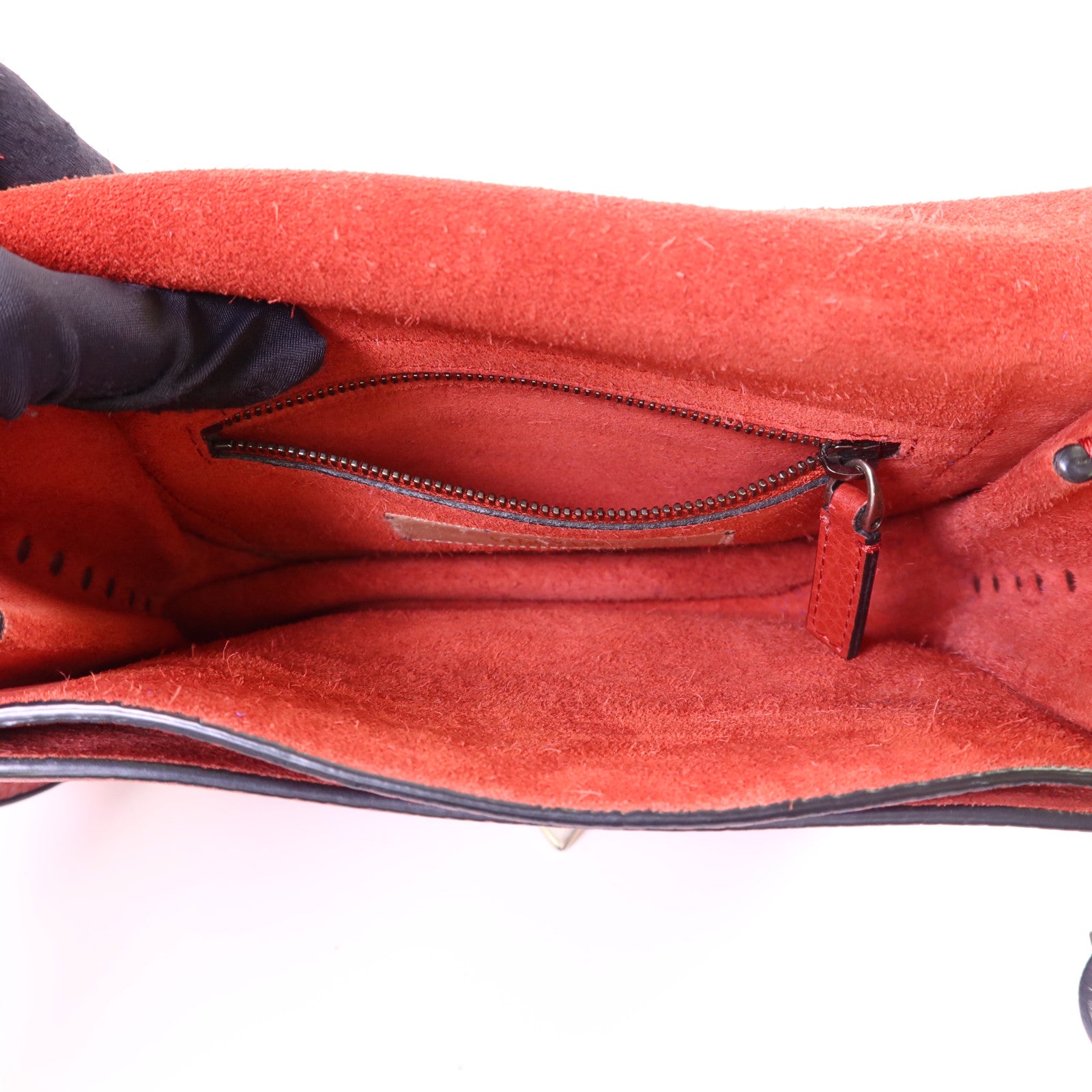 Valentino 牛皮皮革Shoulder Bag銀扣肩背袋