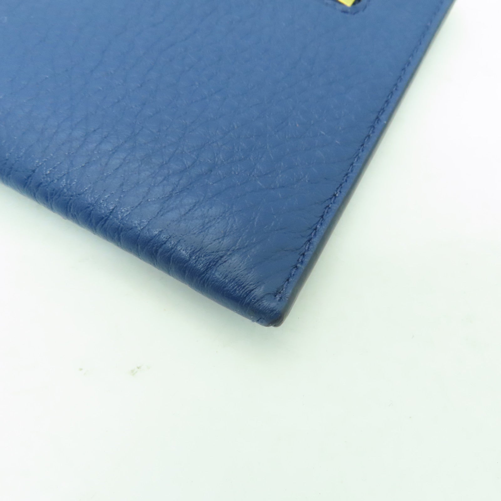 PRADA 【激減優惠】牛皮皮革Long wallet金扣長錢包藍色