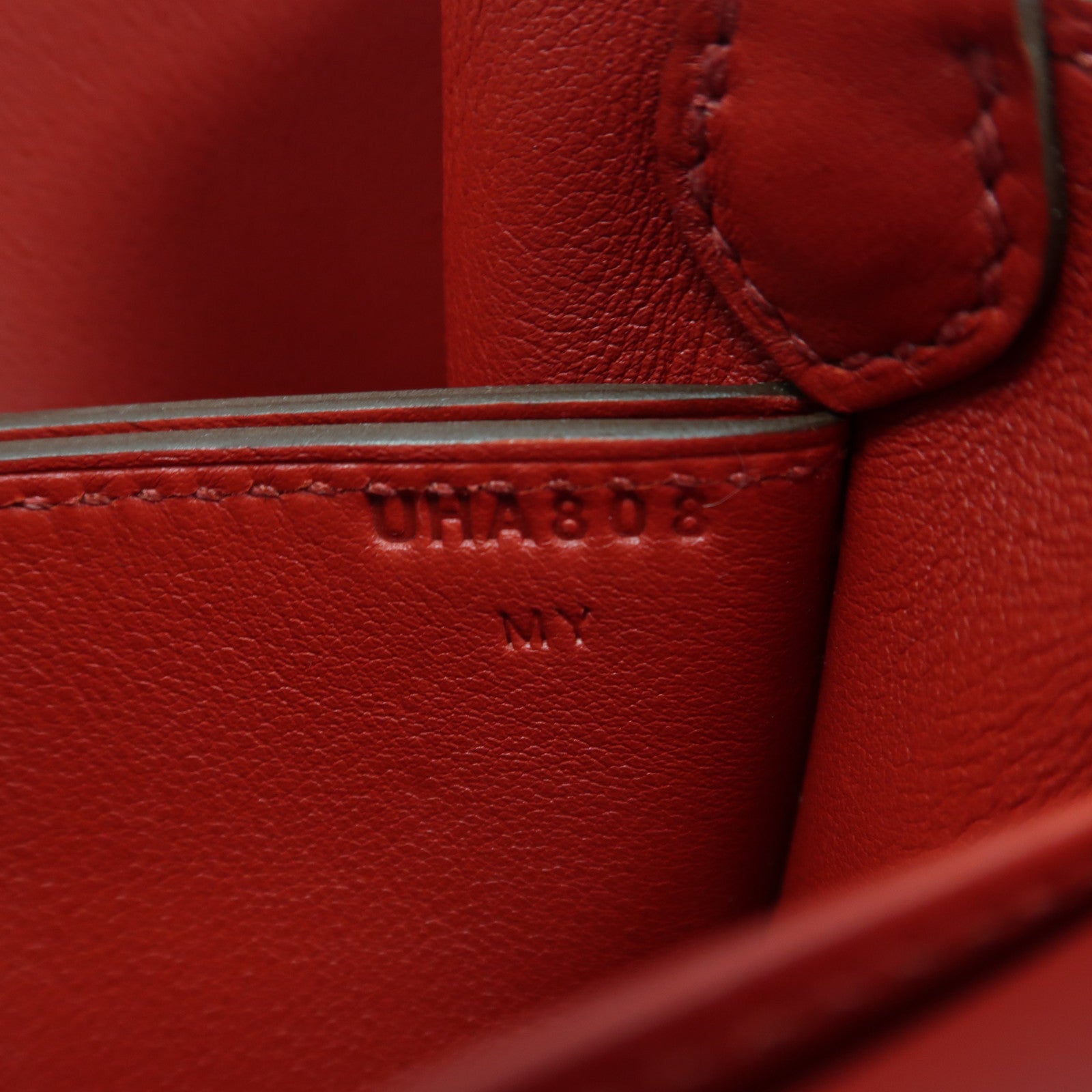 HERMES Swift皮革Roulis Mini金扣肩背袋紅色