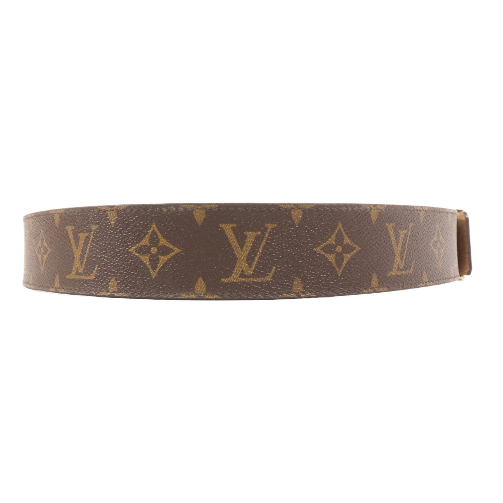 LOUIS VUITTON Monogram Belt金扣皮帶