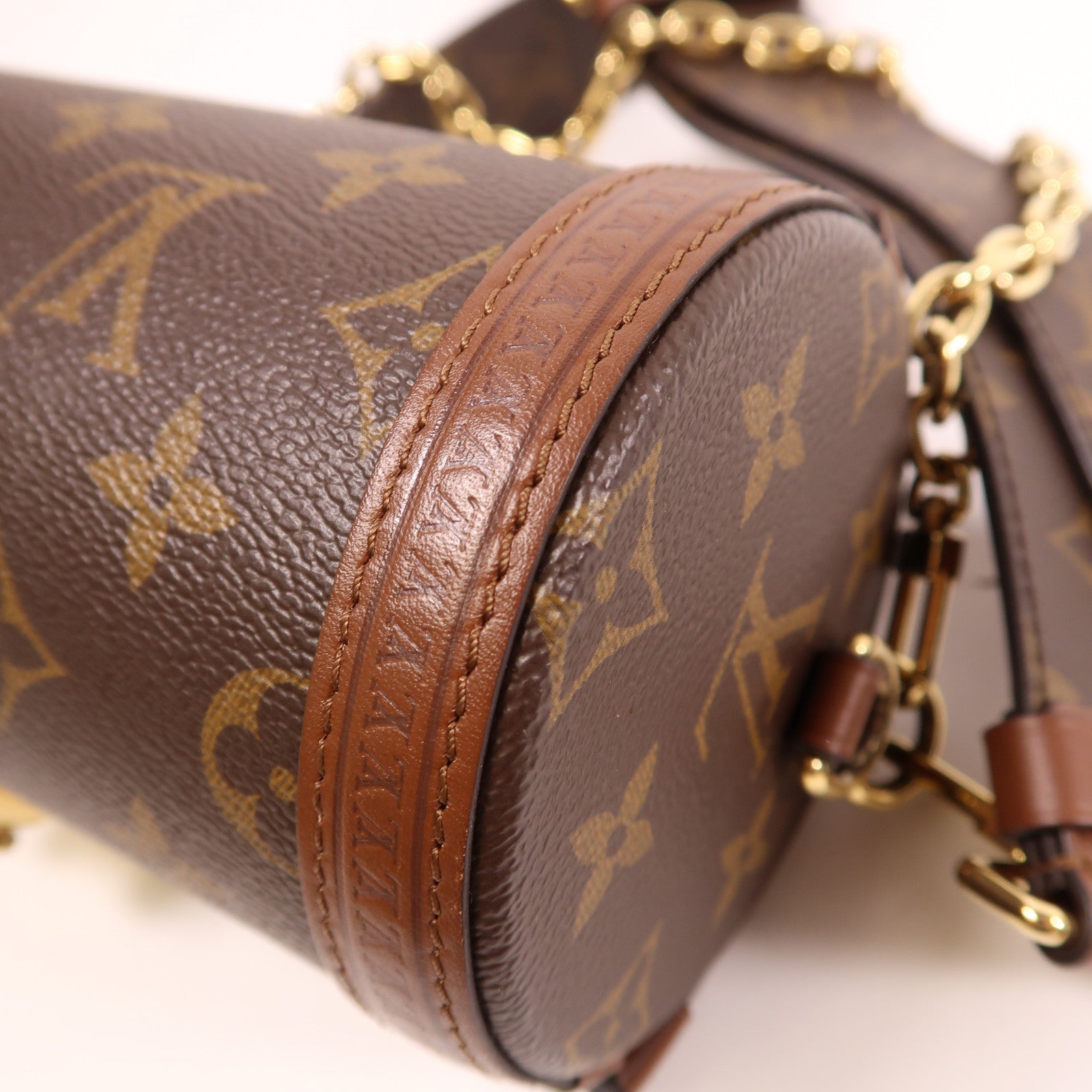 LOUIS VUITTON Monogram Papillon Trunk金扣手挽肩背兩用袋啡色