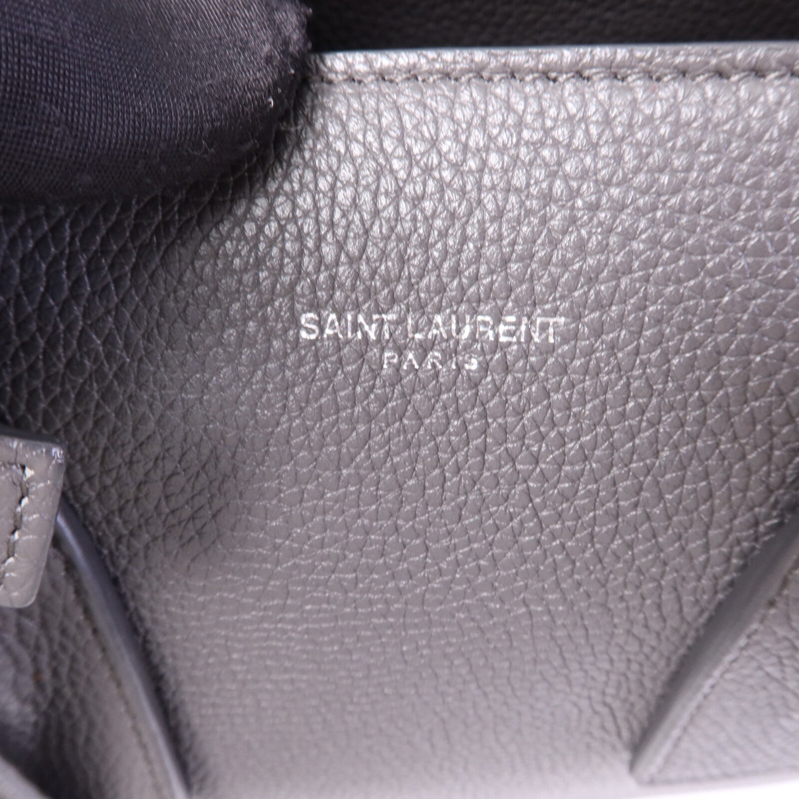SAINT LAURENT 牛皮皮革Sac De Jour銀扣手挽肩背兩用袋