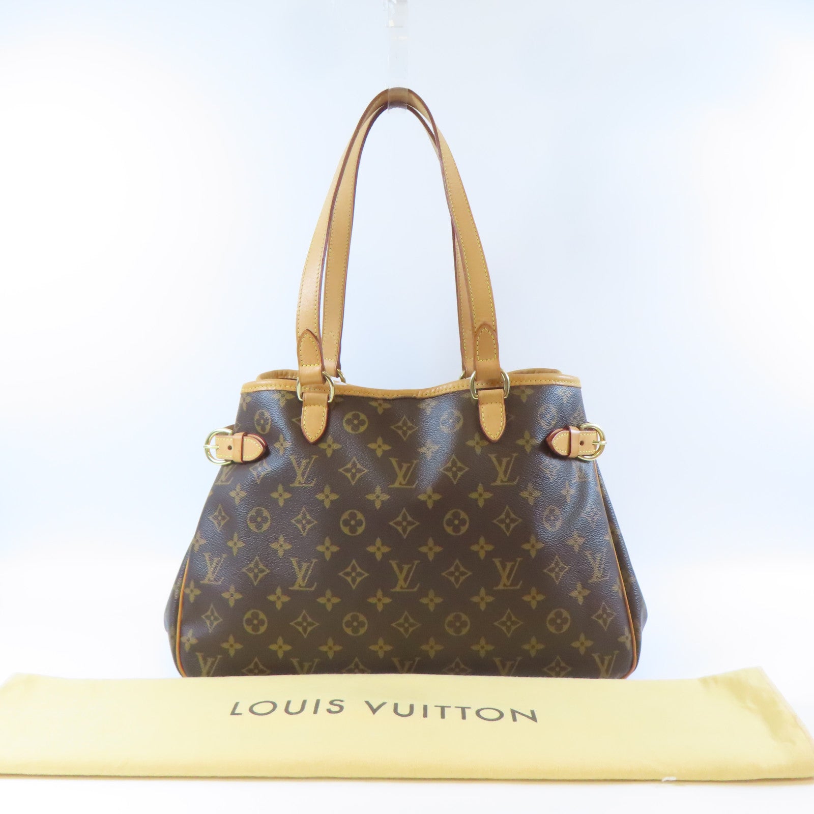 LOUIS VUITTON Monogram Batignolles Horizontal金扣肩背袋啡色