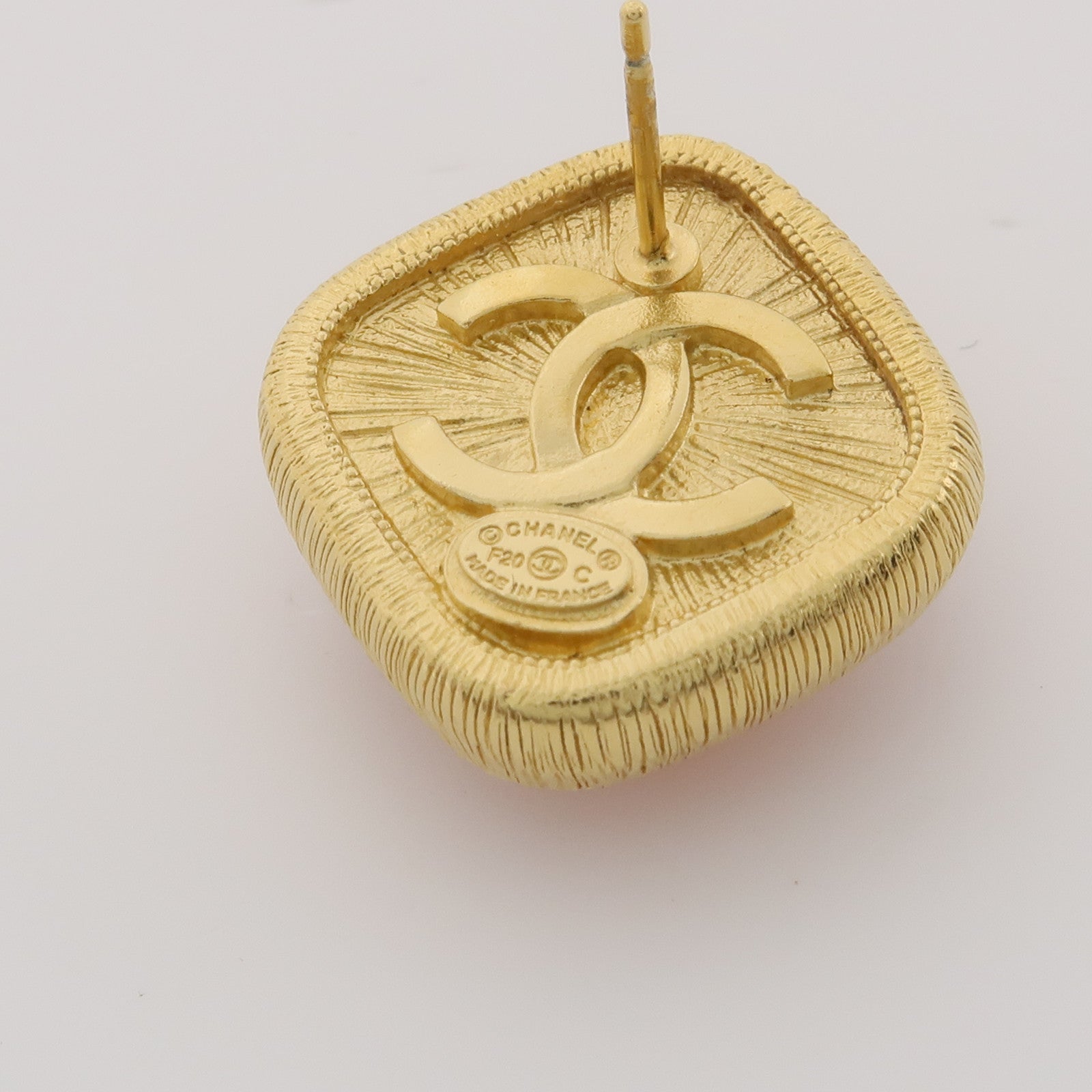 CHANEL PVC Earrings耳環粉紅色/金色