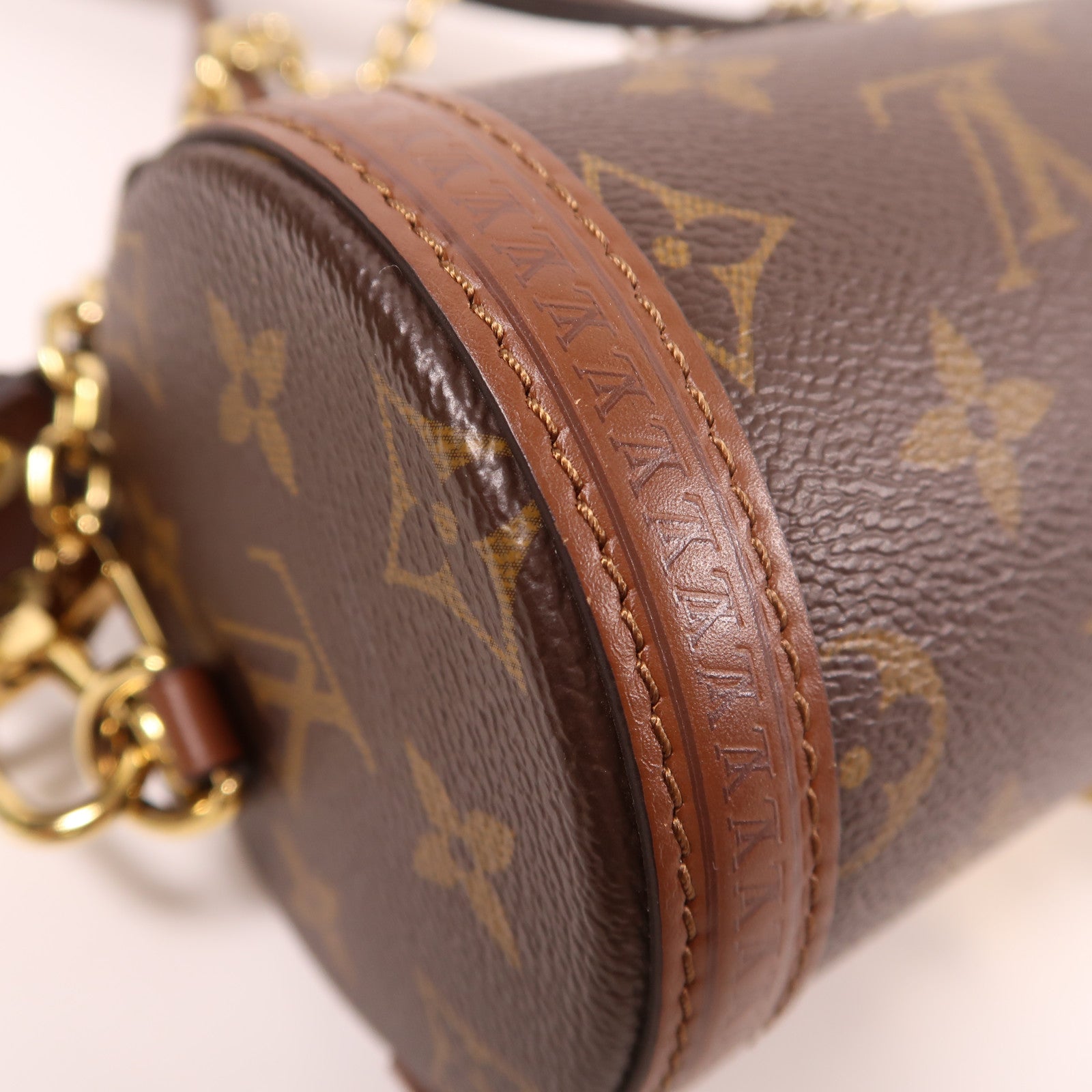 LOUIS VUITTON Monogram Papillon Trunk金扣手挽肩背兩用袋啡色