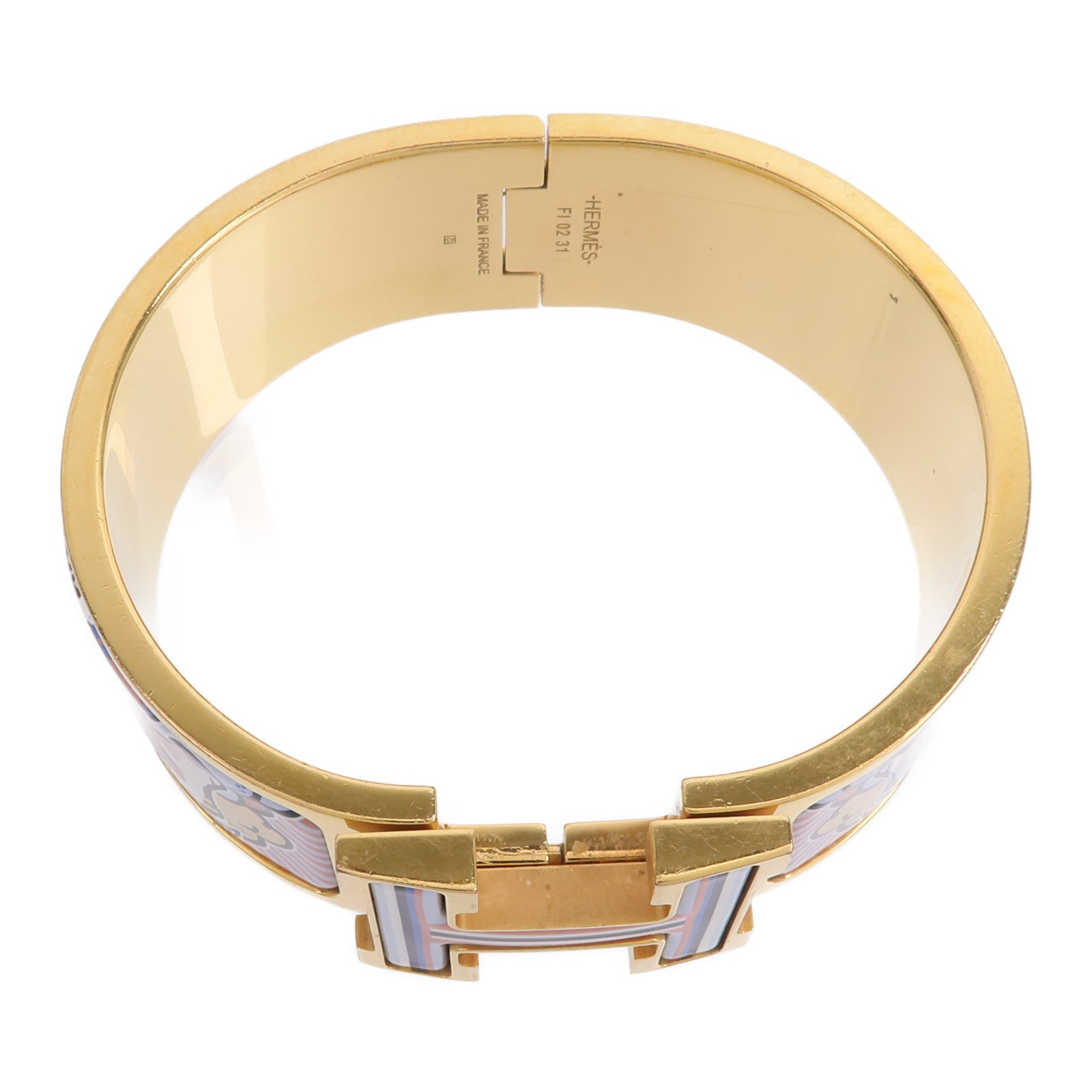 HERMES 金屬/琺瑯Clic-Clac H Bracelet手鐲