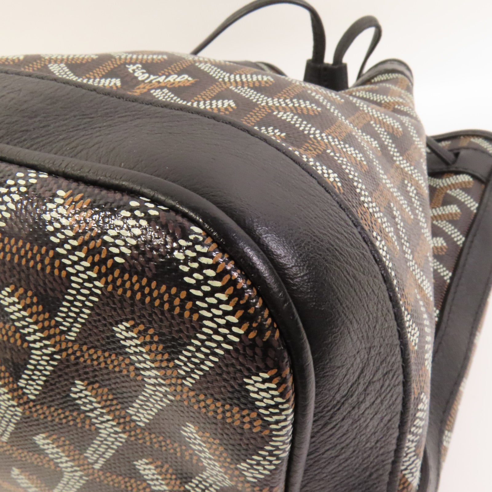 GOYARD 【激減優惠】塗層帆布Petit Flot PM Bucket Bag銀扣肩背袋