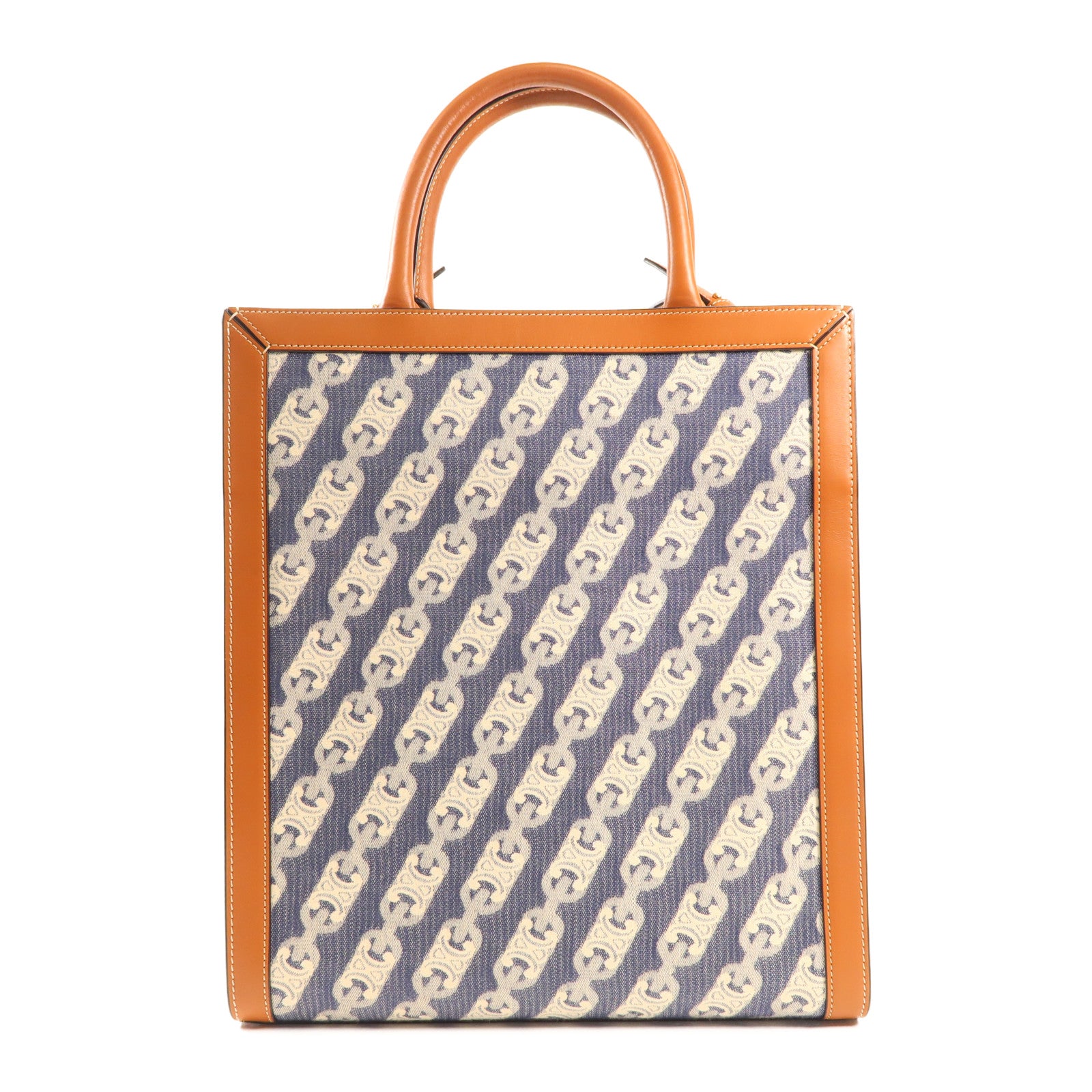 CELINE 帆布Vertical Cabas金扣手挽肩背兩用袋