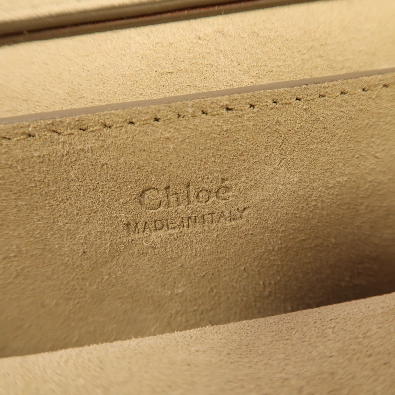 Chloe 牛皮皮革Shoulder Bag金扣肩背袋啡色