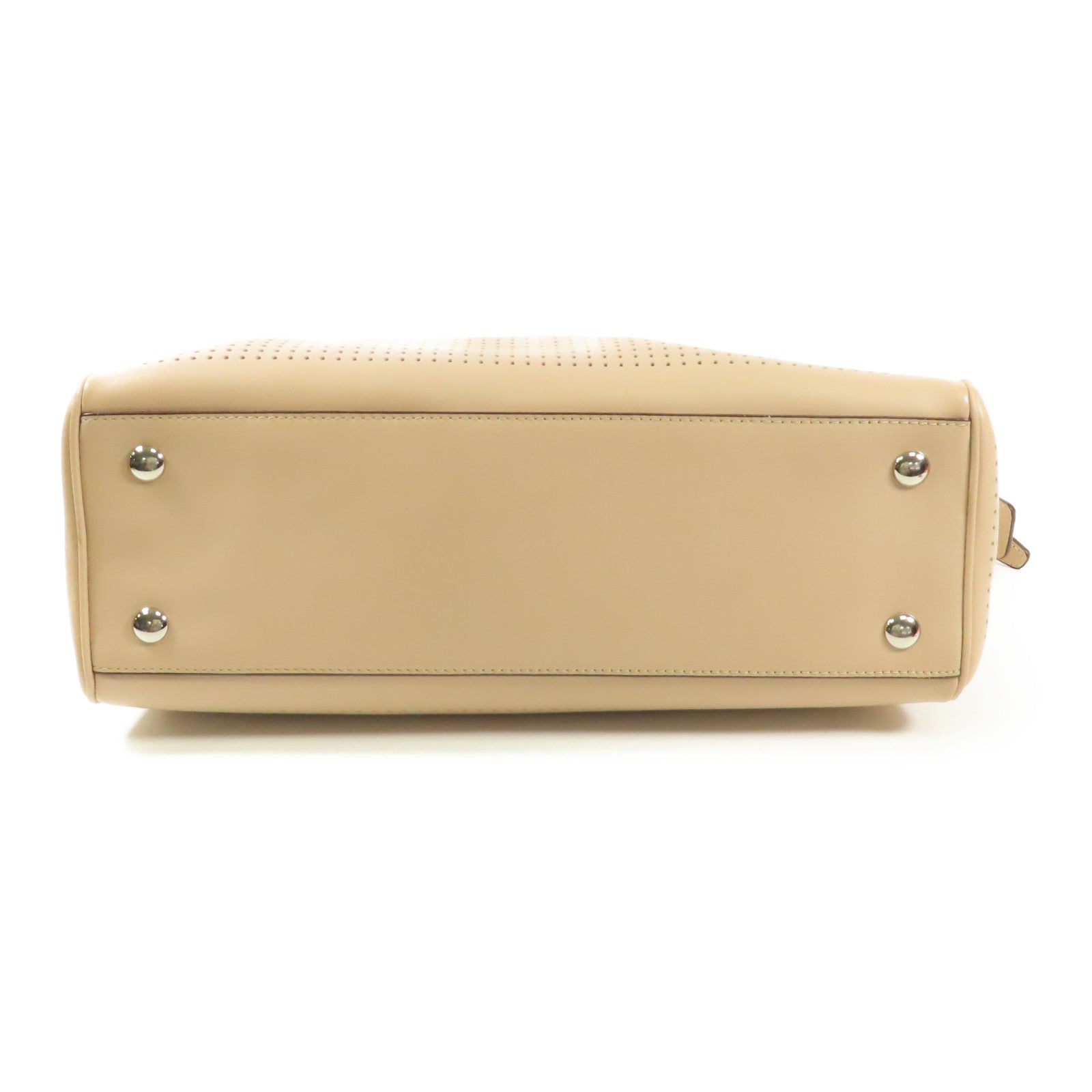 COACH 牛皮皮革Hand Bag銀扣手挽袋