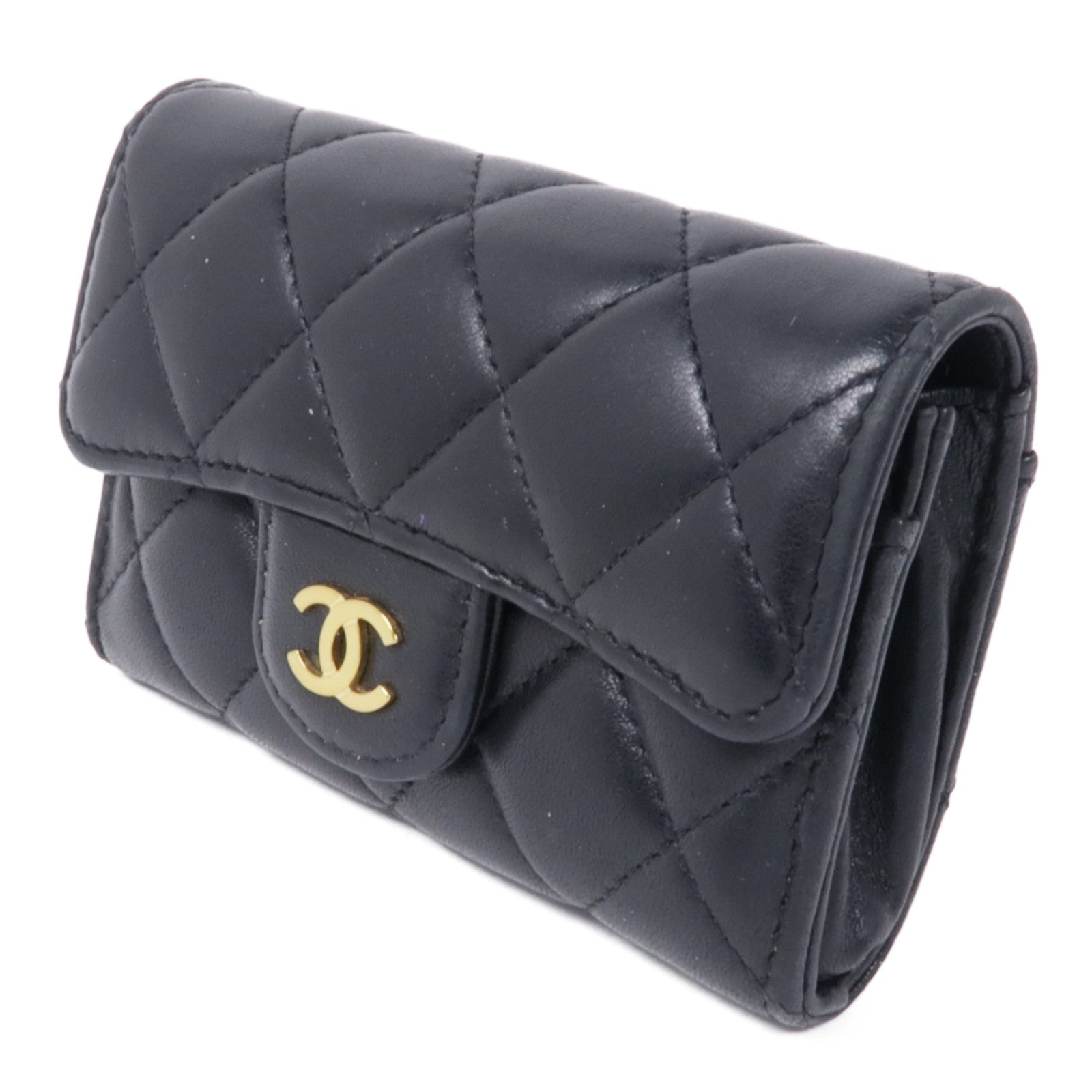 CHANEL 羊皮皮革Card Case金扣卡片套