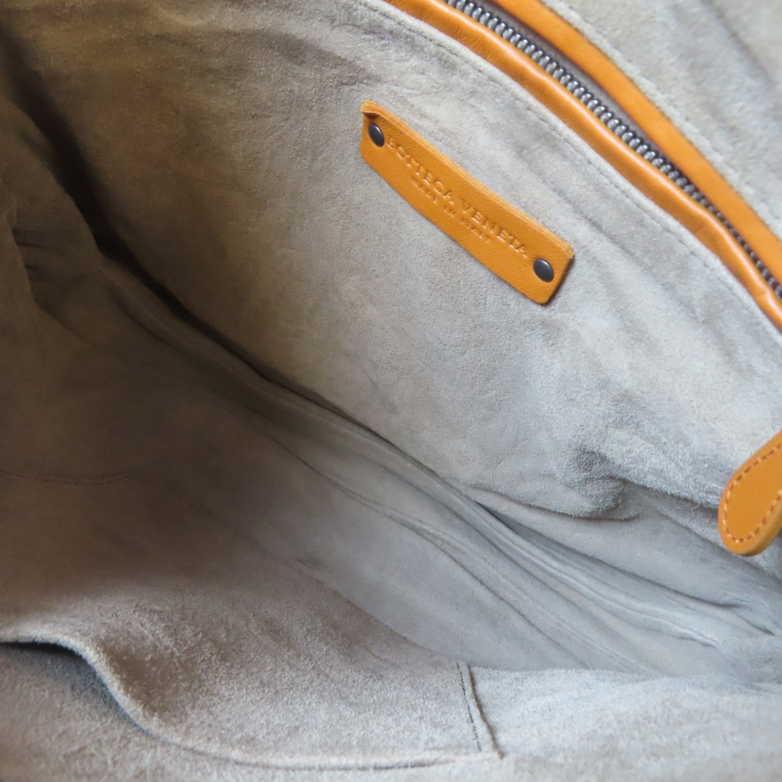BOTTEGA VENETA 織紋皮革Shoulder Bag肩背袋橙色