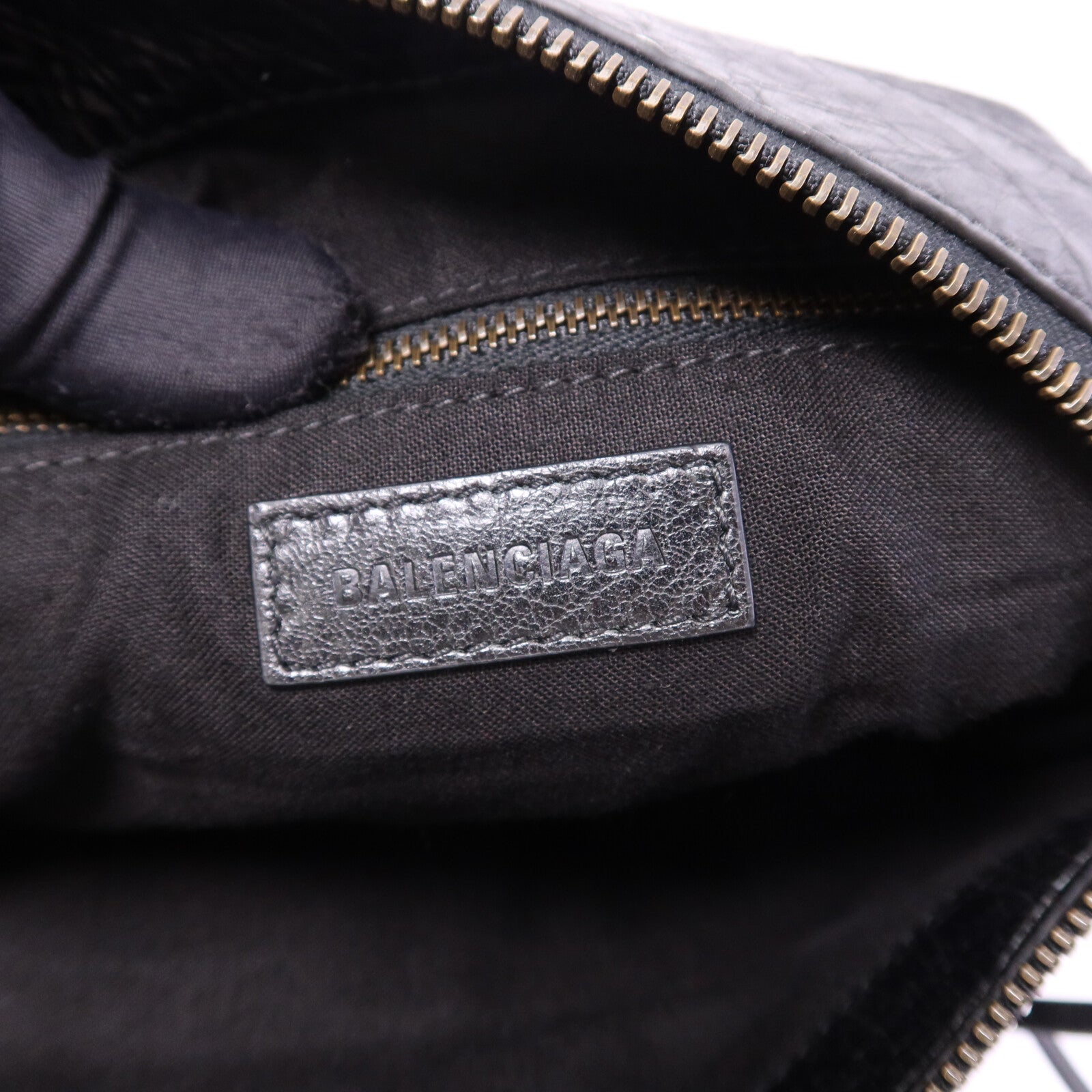 BALENCIAGA 羊皮皮革Le City Moto Small金扣肩背袋