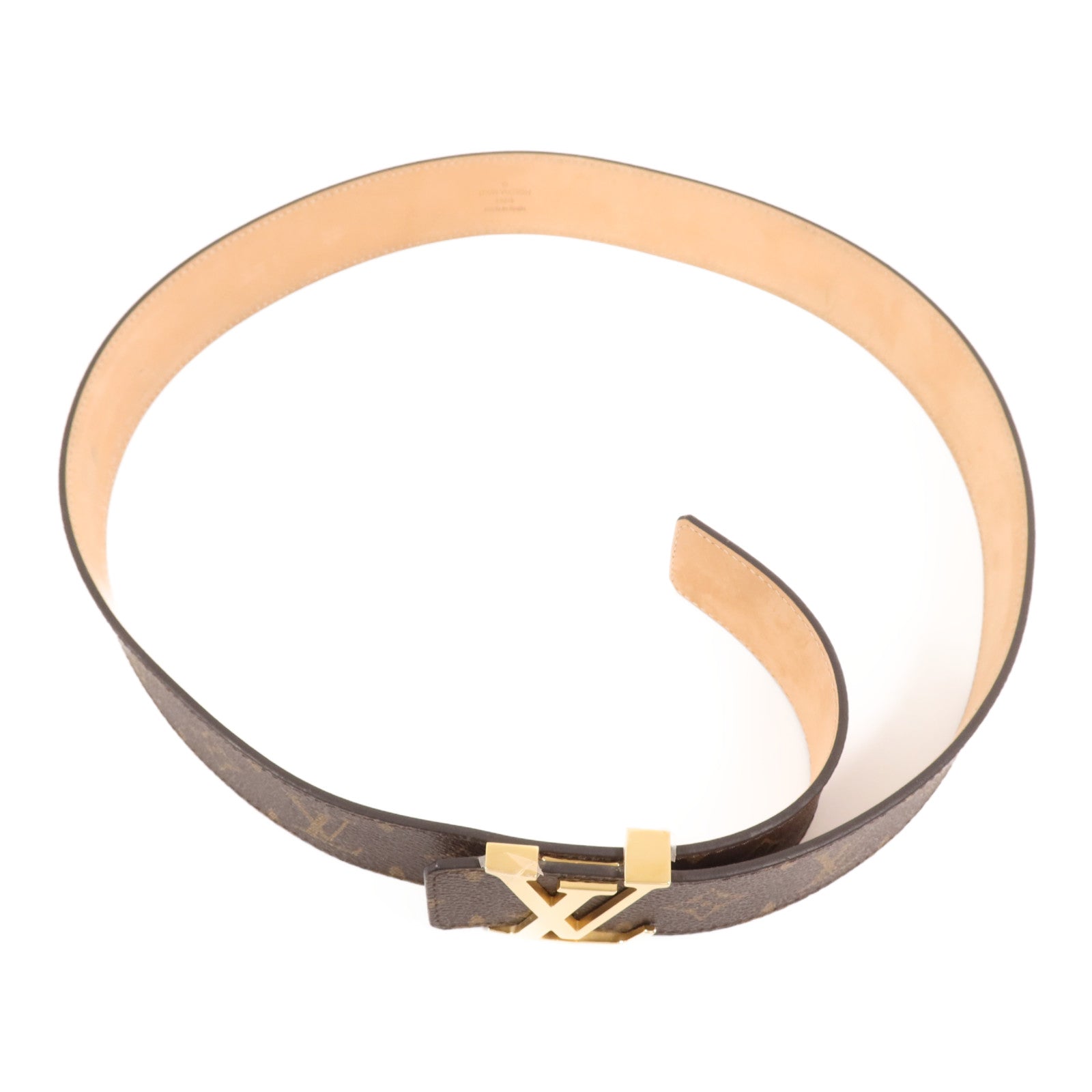 LOUIS VUITTON Monogram Belt金扣皮帶