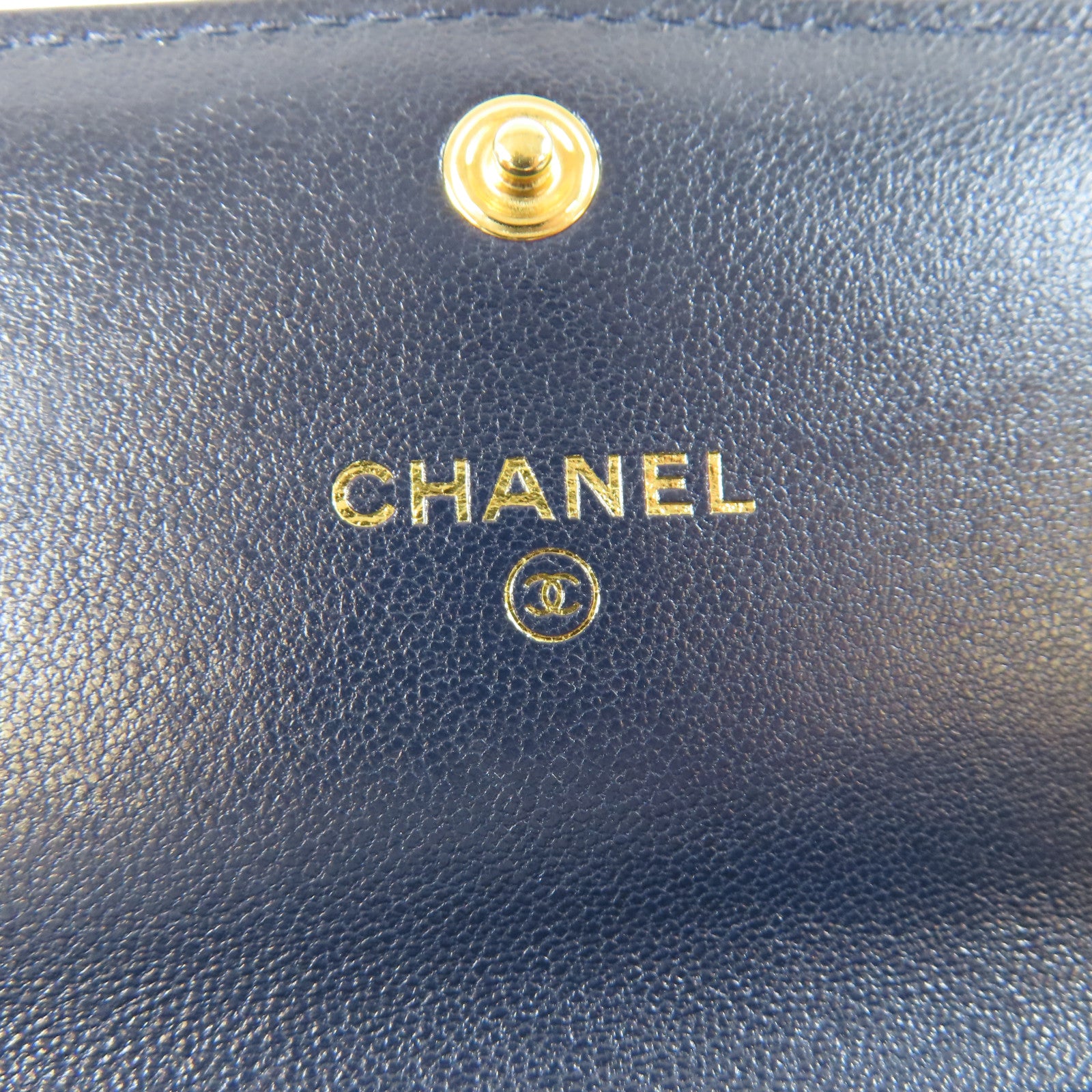 CHANEL 【激減優惠】菱格皮革C19 WOC金扣/銀扣鏈帶肩背袋黑色
