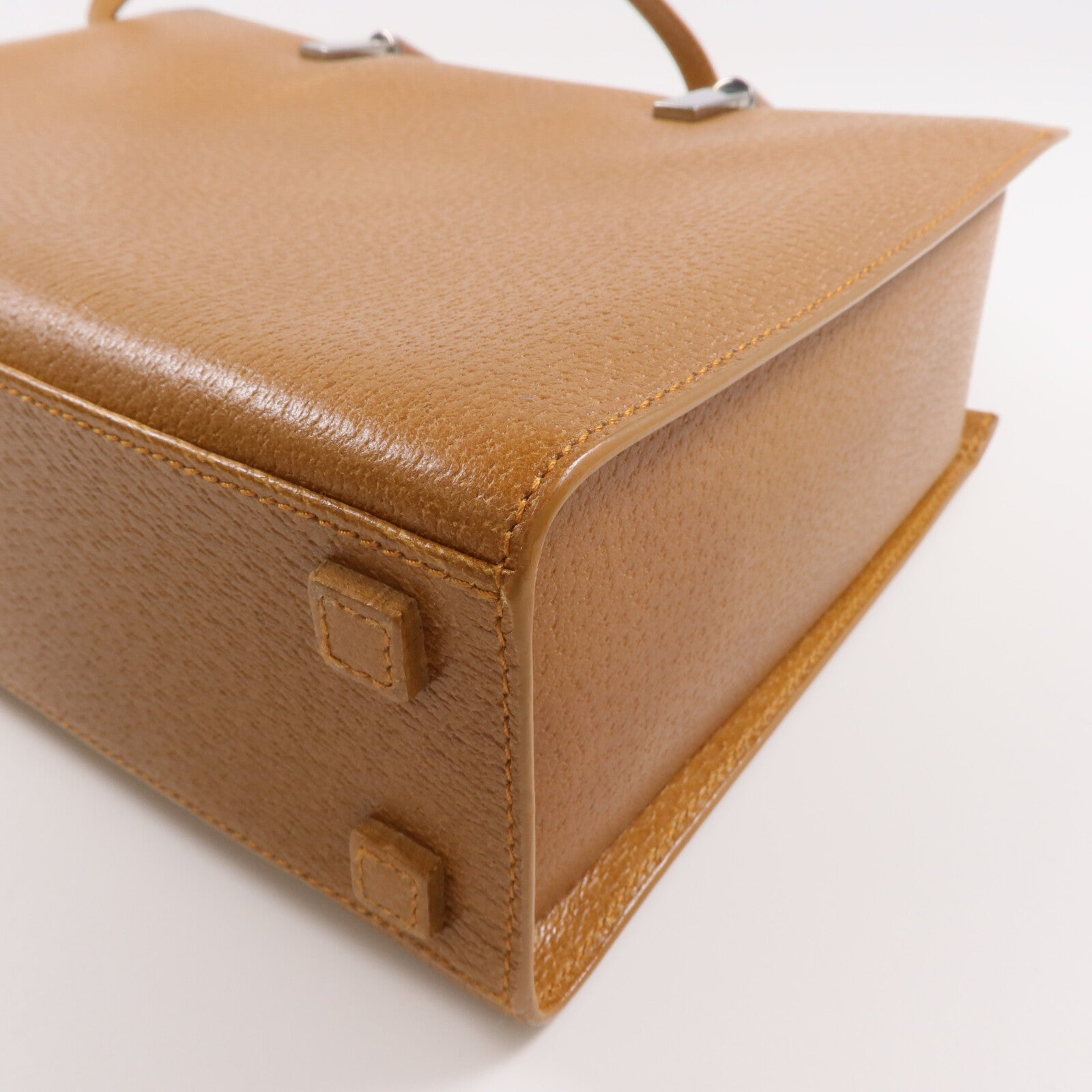 GUCCI 【激減優惠】牛皮皮革Bamboo Handbag/Shoulder Bag銀扣手挽肩背兩用袋