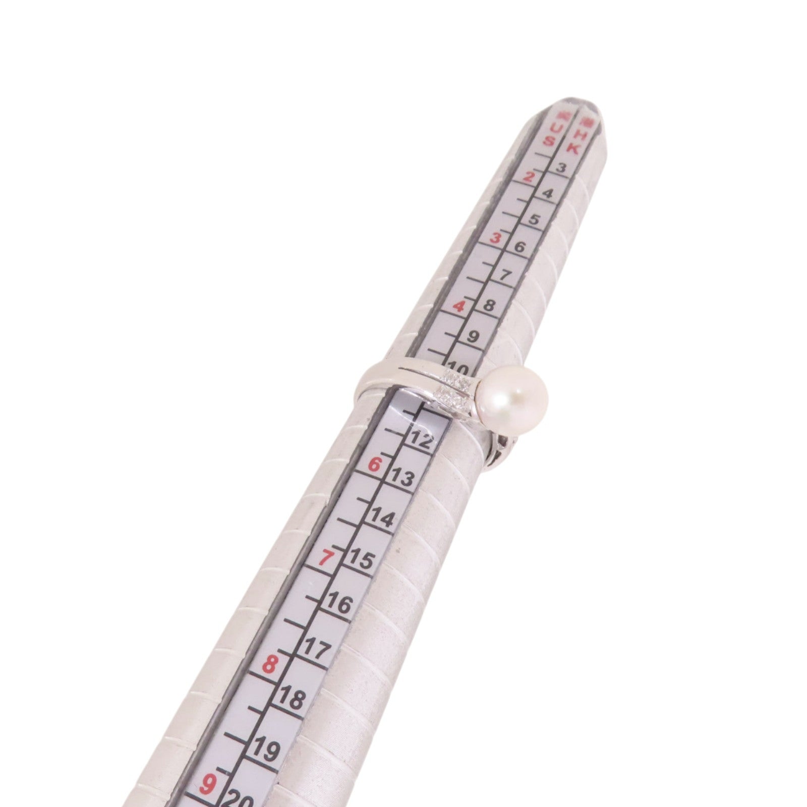 JEWELRY 【激減優惠】18K白金/珍珠/鑽石Pearl Diamond Ring戒指US#5