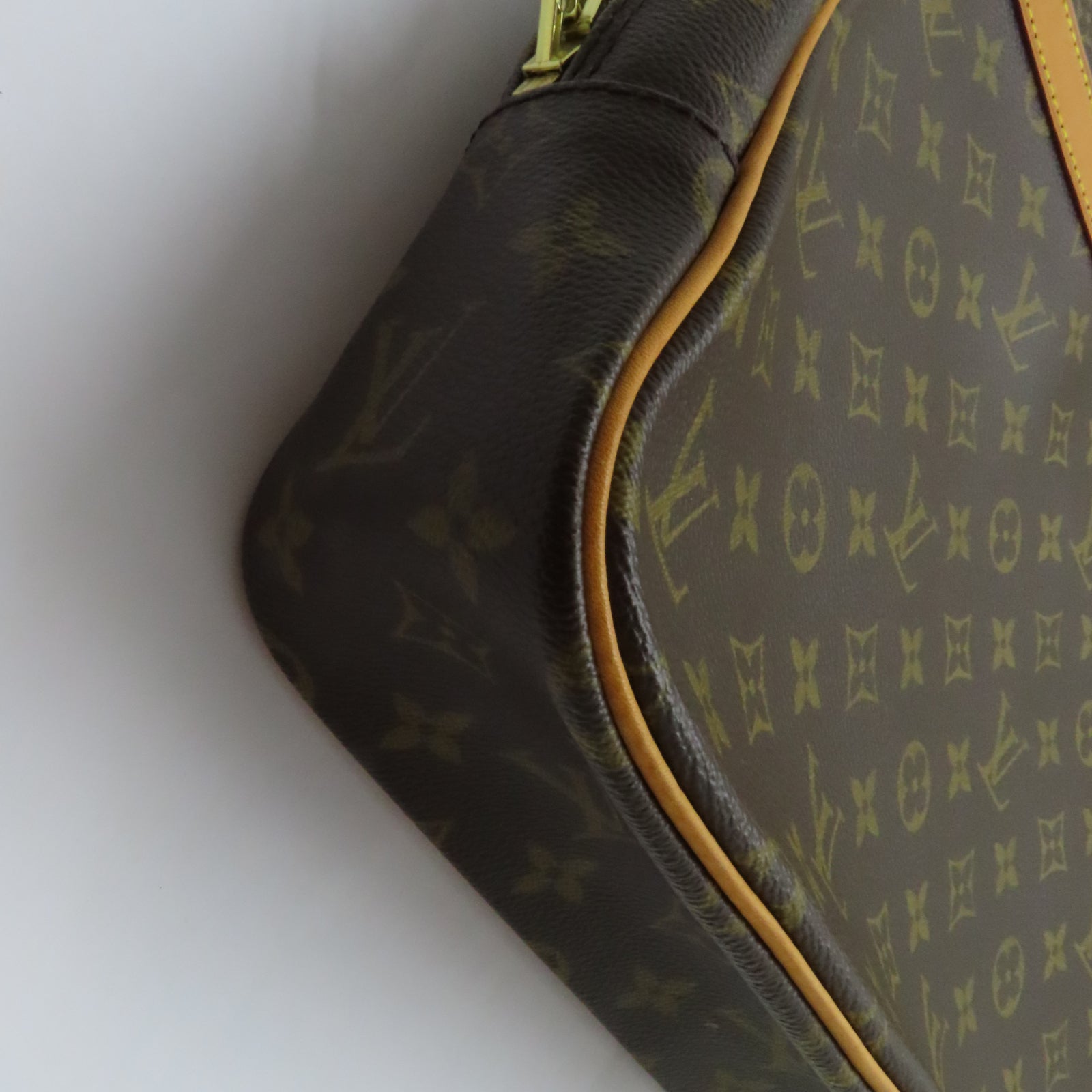LOUIS VUITTON Monogram Porte-Documents Pega 金扣手挽袋啡色