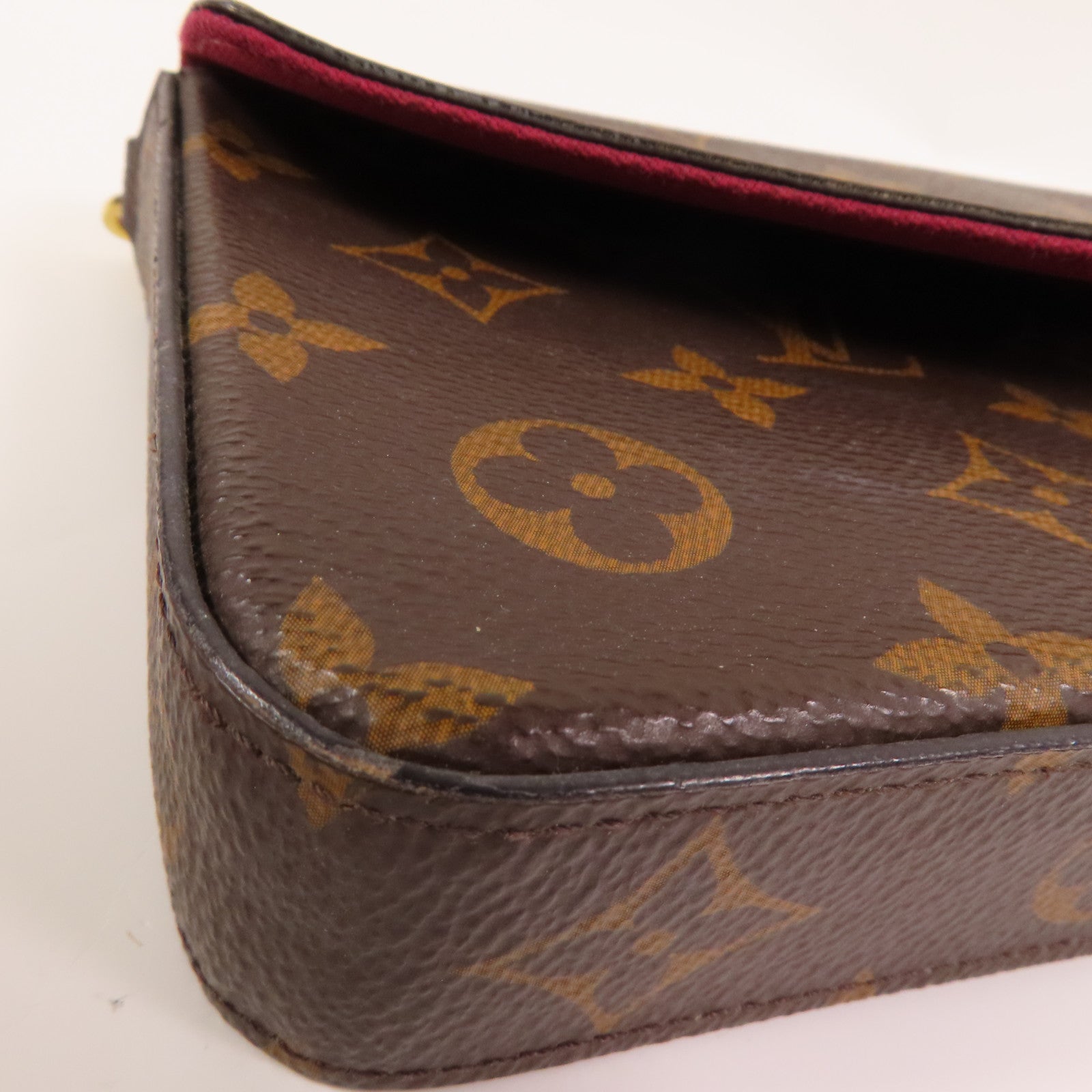 LOUIS VUITTON Monogram Felicie Pochette金扣鏈帶肩背袋