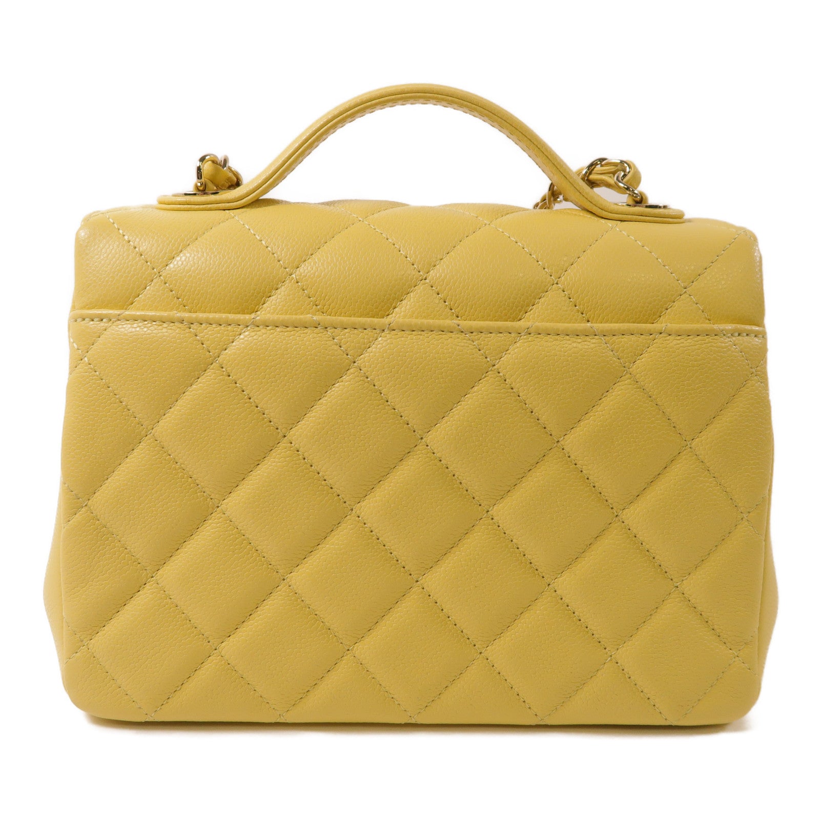 CHANEL 牛皮皮革2way Chain Shoulder Bag金扣鏈帶手挽肩背兩用袋