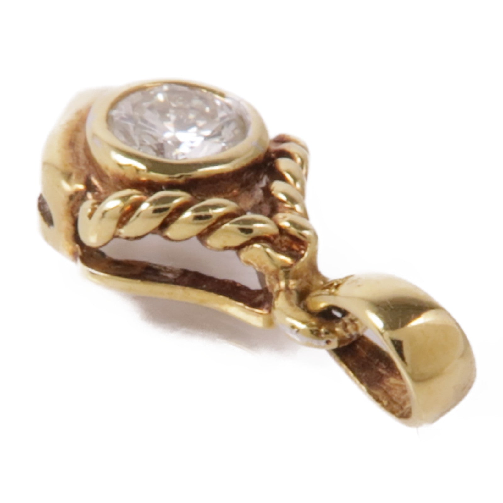 JEWELRY 18K黃金Diamond Pendant Top鑽石吊墜