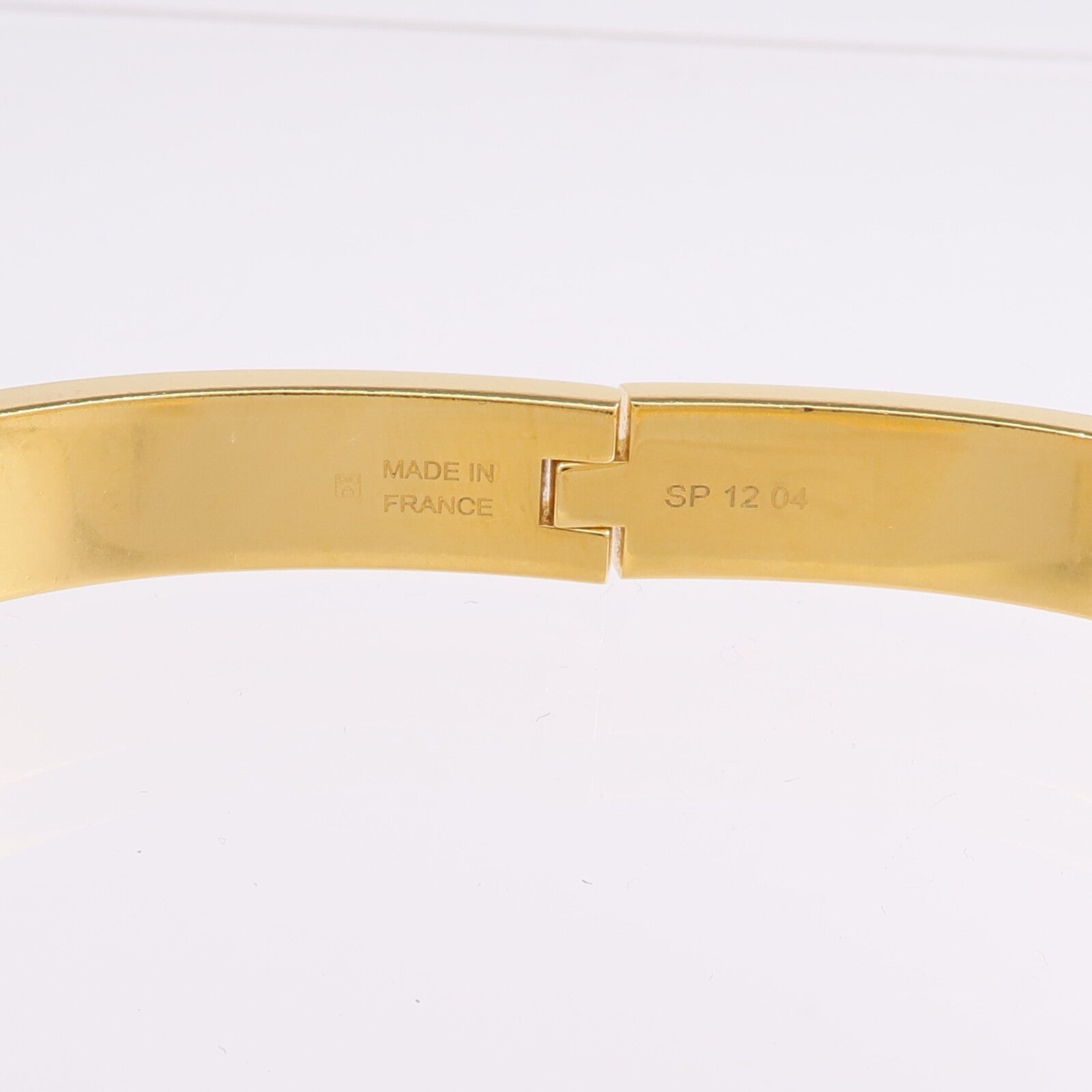 HERMES 金屬/琺瑯Mini Clic Kelly Bracelet手鐲Noir
