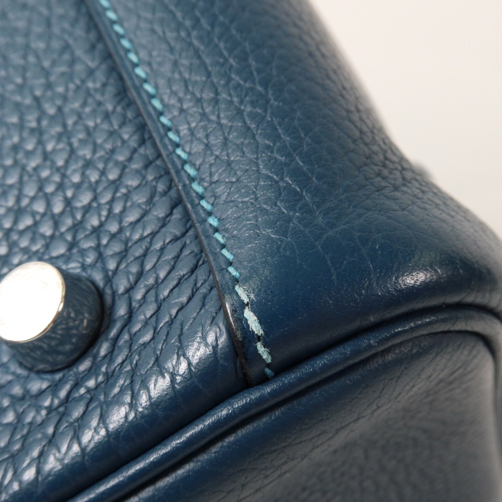 HERMES Clemence皮革Lindy 26手挽肩背兩用袋Colvert/Turquoise