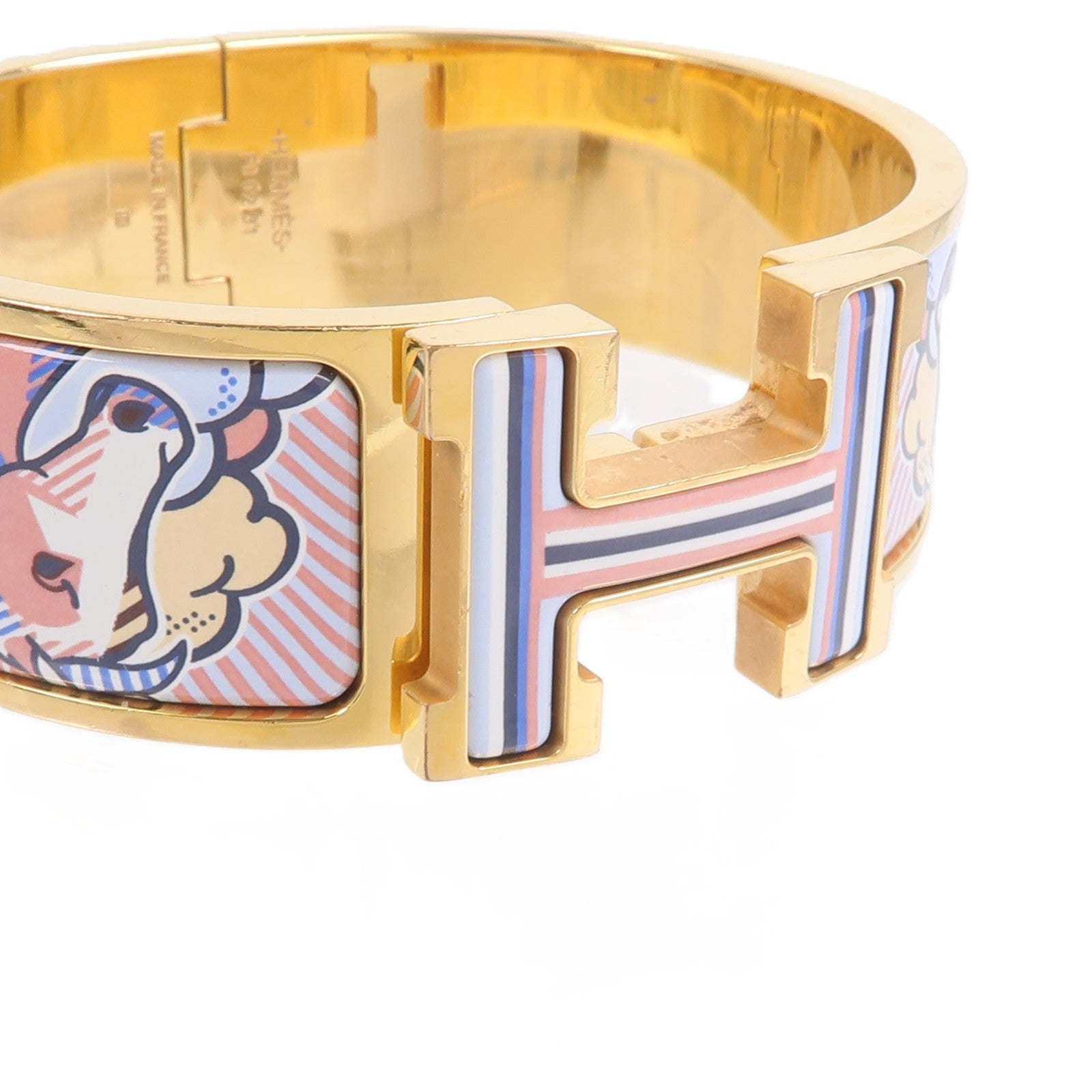 HERMES 金屬/琺瑯Clic-Clac H Bracelet手鐲