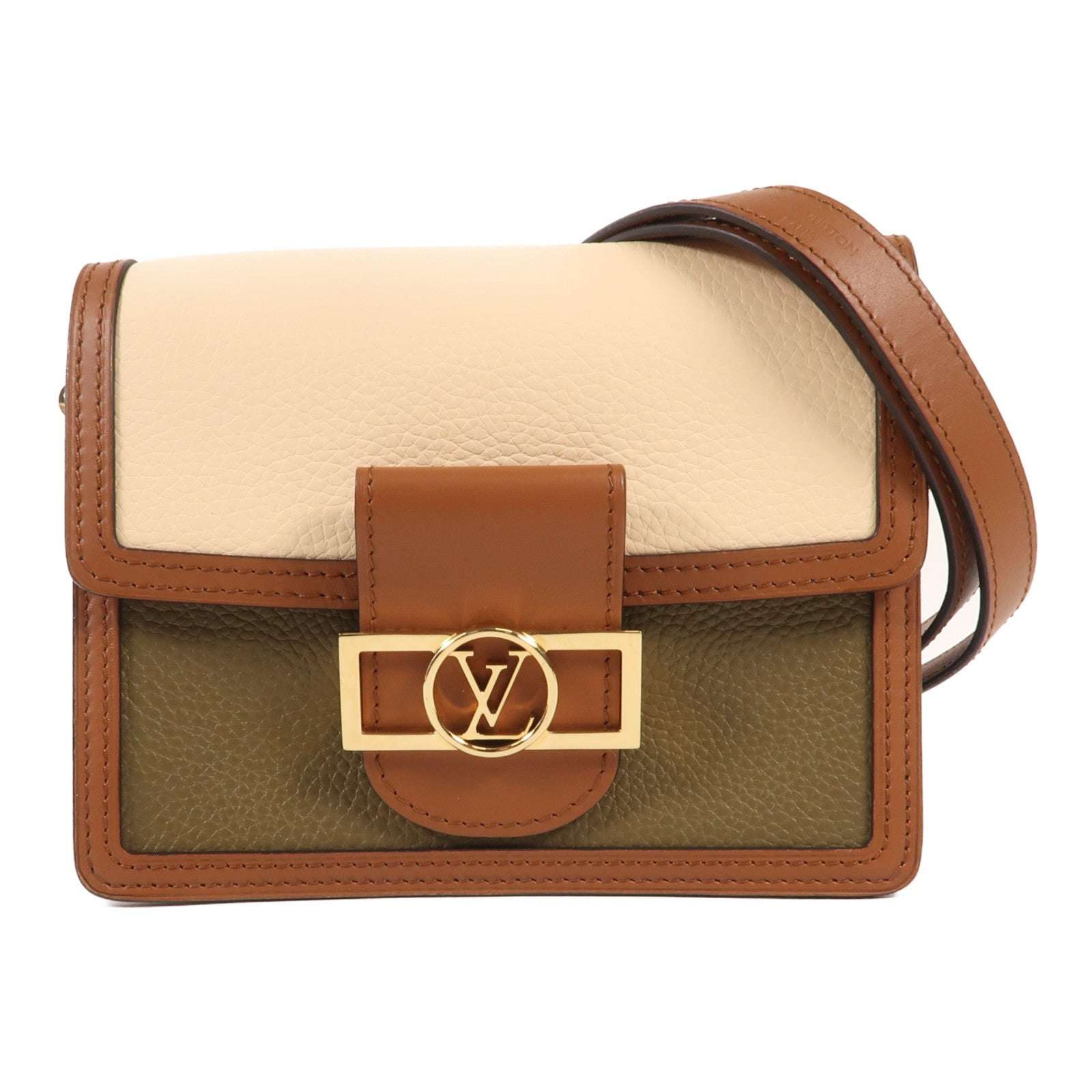 LOUIS VUITTON 【激減優惠】牛皮皮革Douphine Mini金扣肩背袋