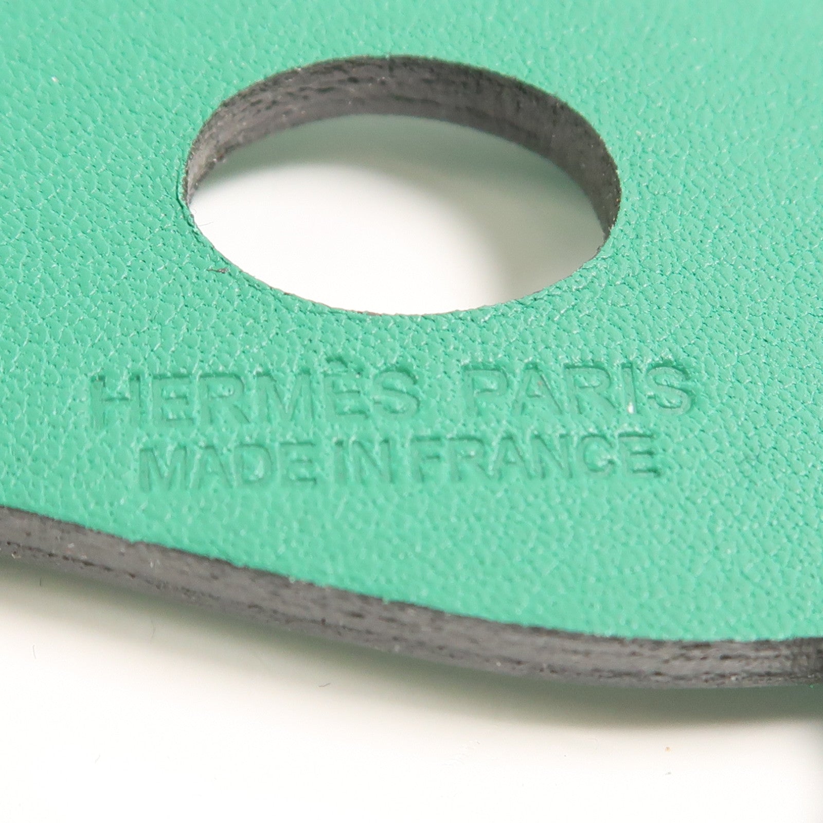 HERMES Swift皮革Paddock Cheval Charm掛飾綠色