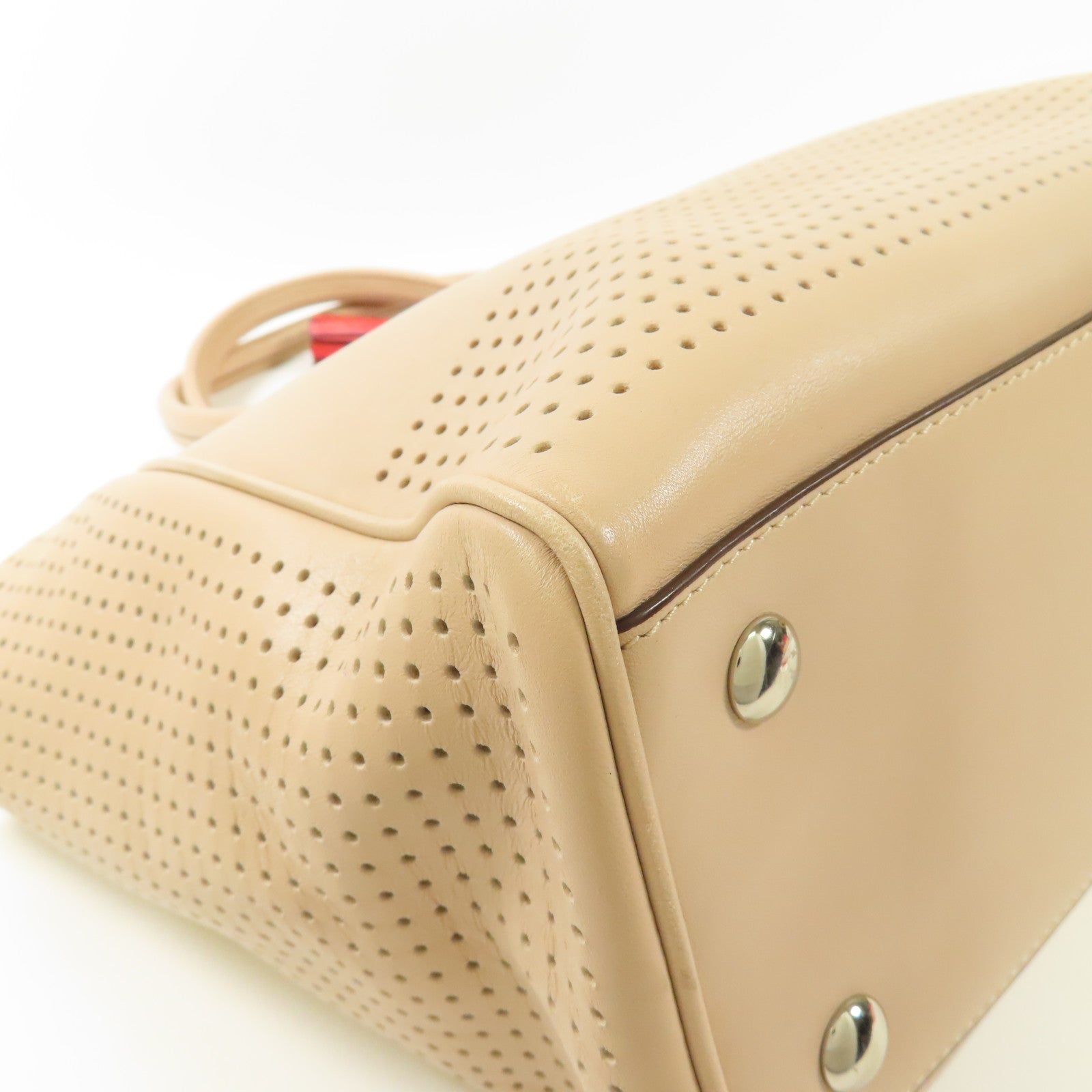 COACH 牛皮皮革Hand Bag銀扣手挽袋